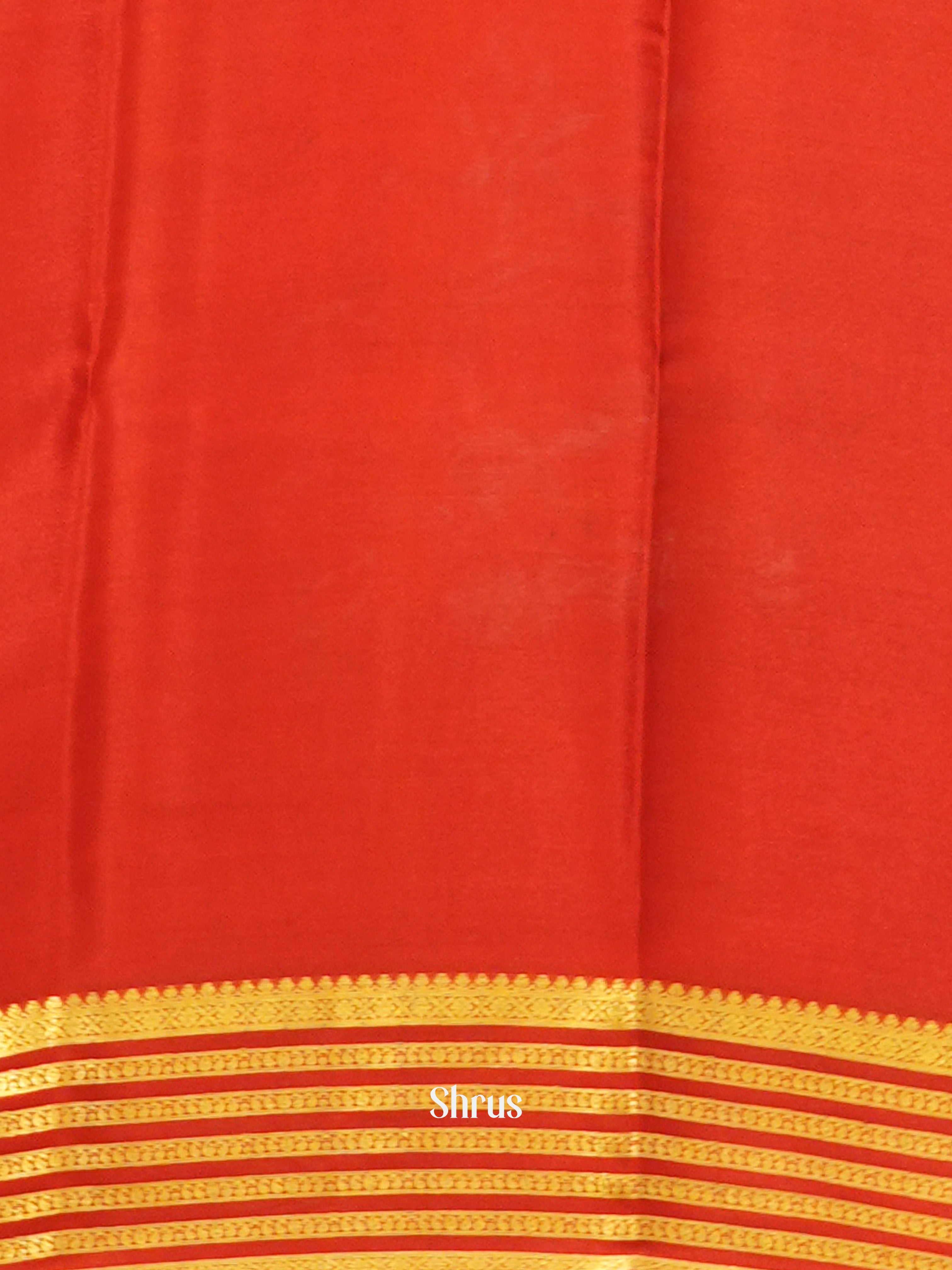 Blue & Red -Mysore Silk - Shop on ShrusEternity.com
