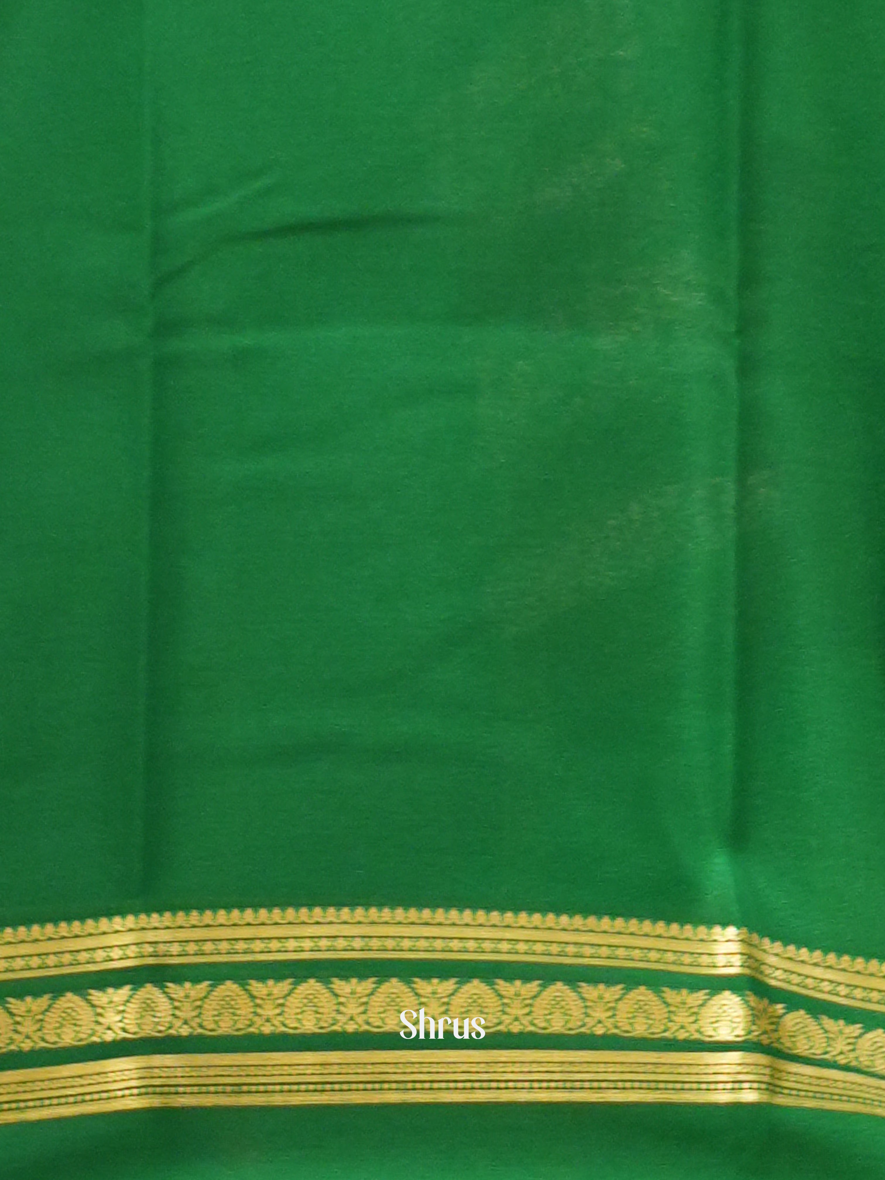 Light Green & Green -Mysore Silk - Shop on ShrusEternity.com