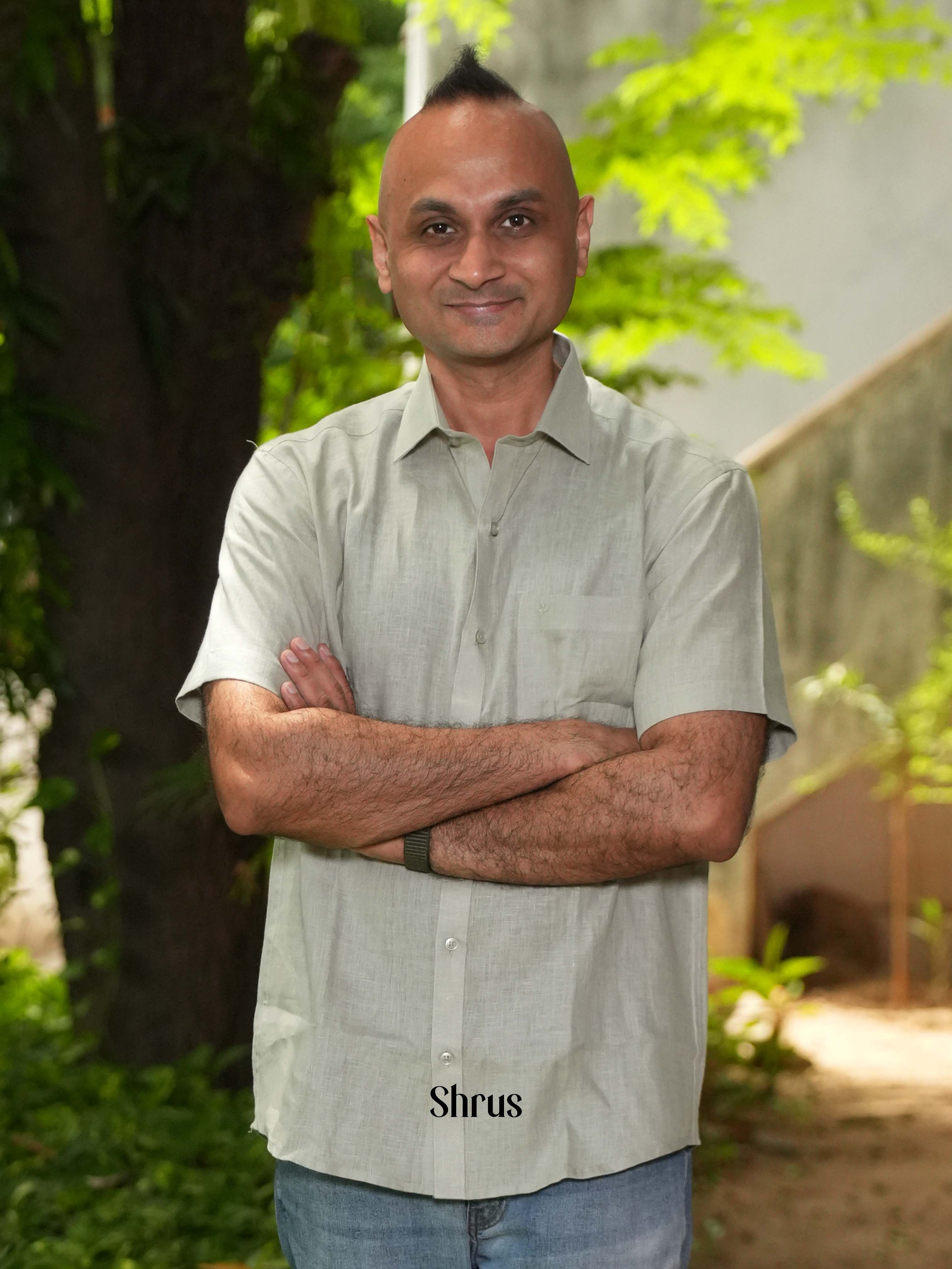 Grey -Pure Linen Readymade Shirts - Shop on ShrusEternity.com