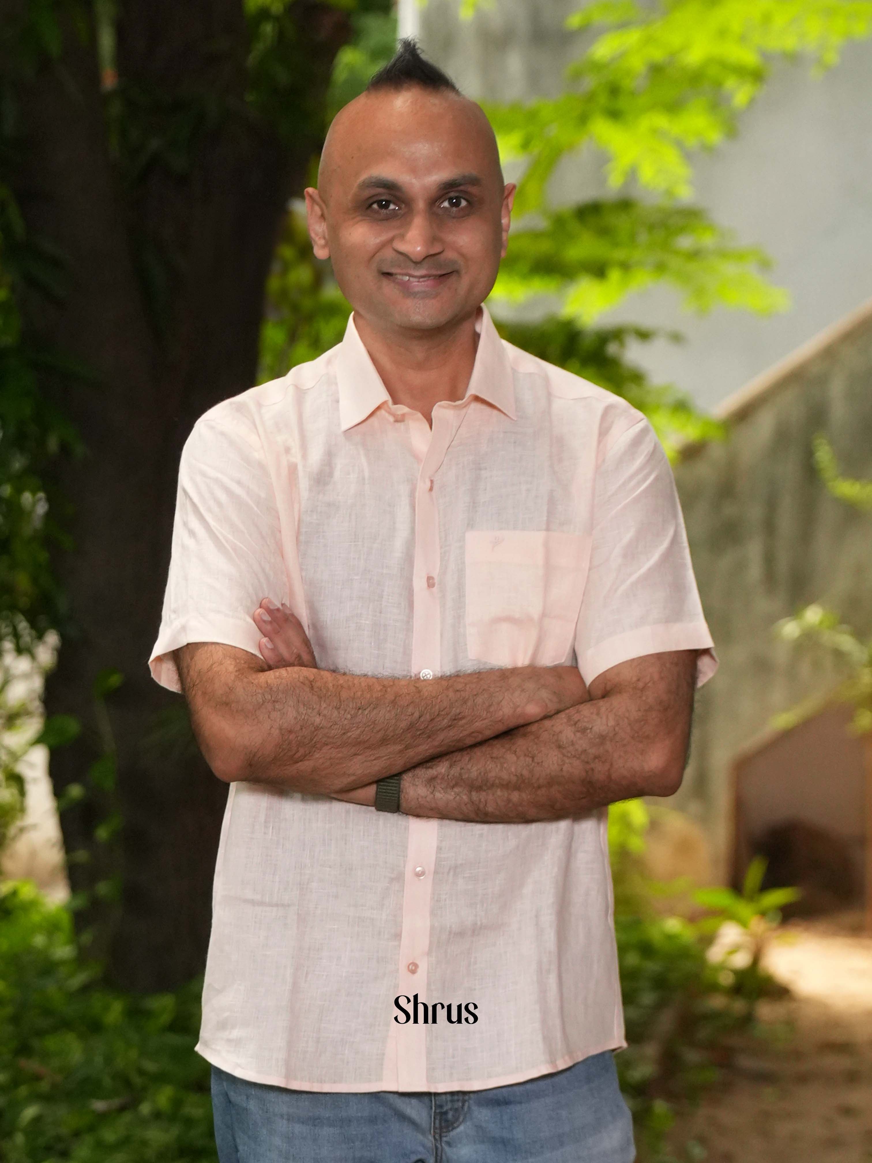 Pink - Pure Linen Readymade Shirts - Shop on ShrusEternity.com