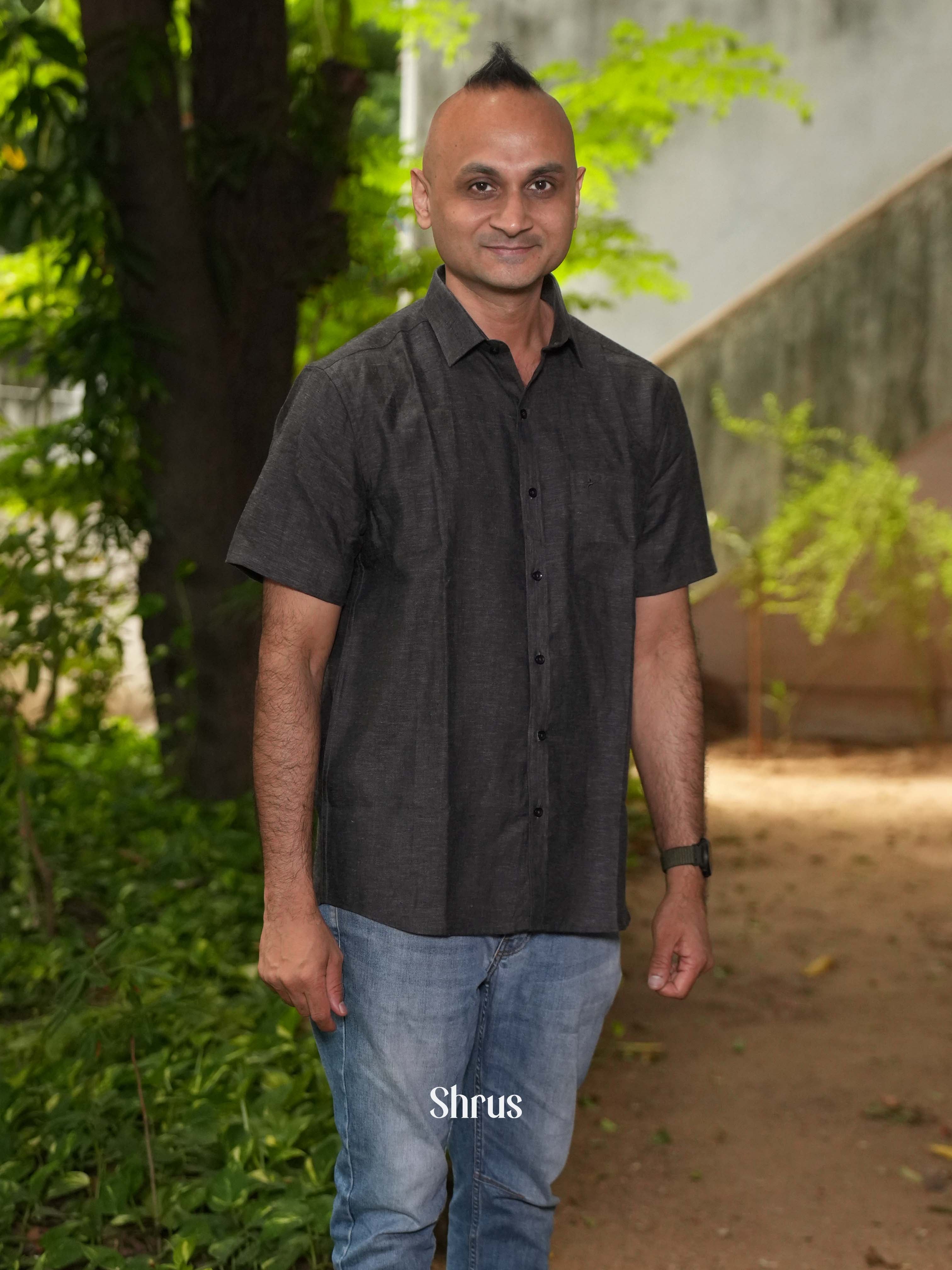 Black - Pure LinenReadymade Shirts - Shop on ShrusEternity.com