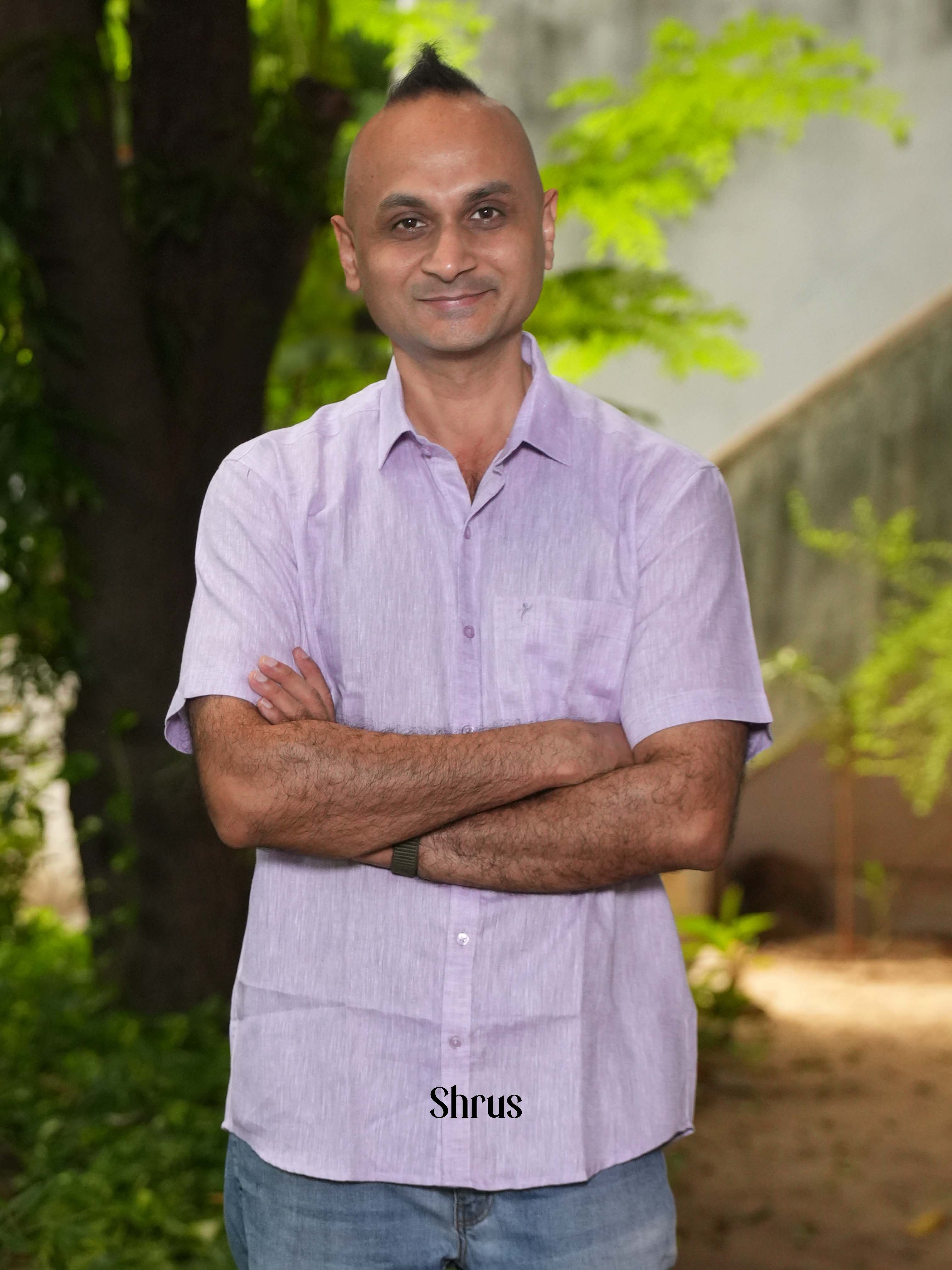 Lavender - Pure Linen Readymade Shirts - Shop on ShrusEternity.com