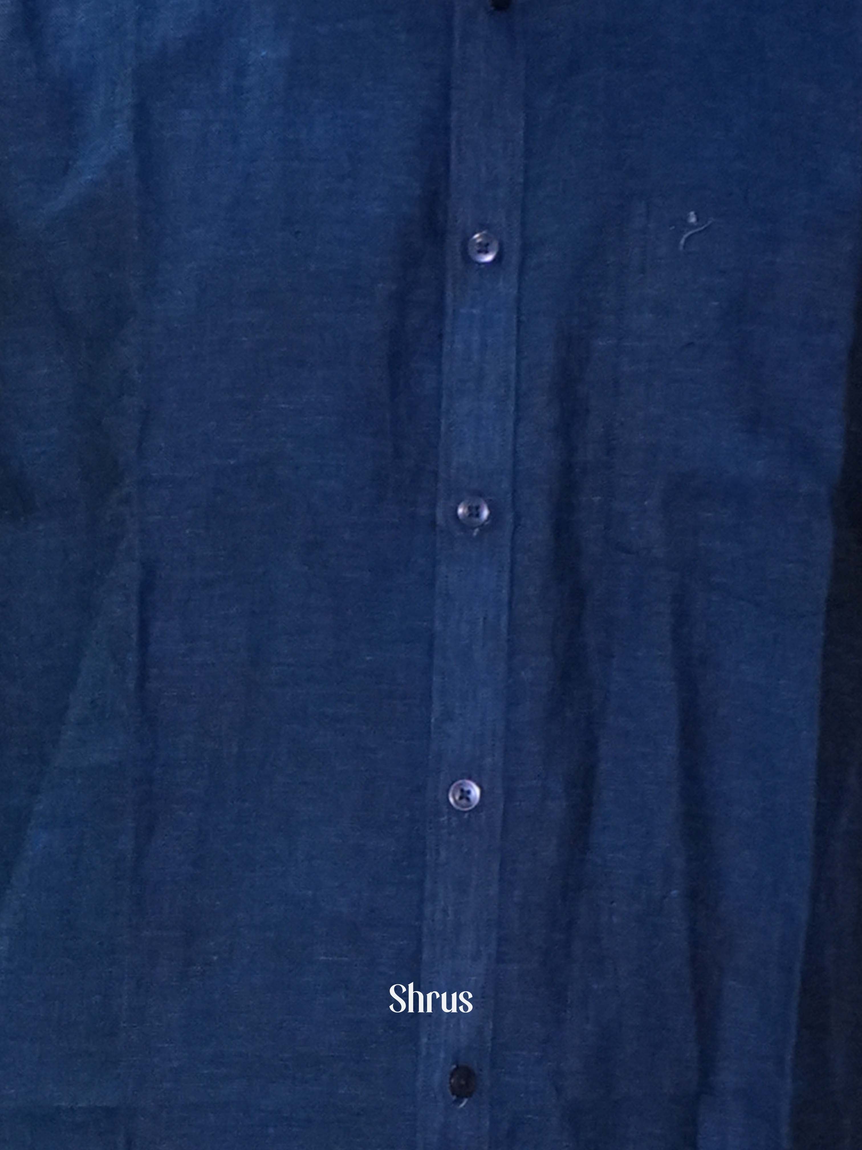 Blue - Pure Linen Readymade Shirts - Shop on ShrusEternity.com