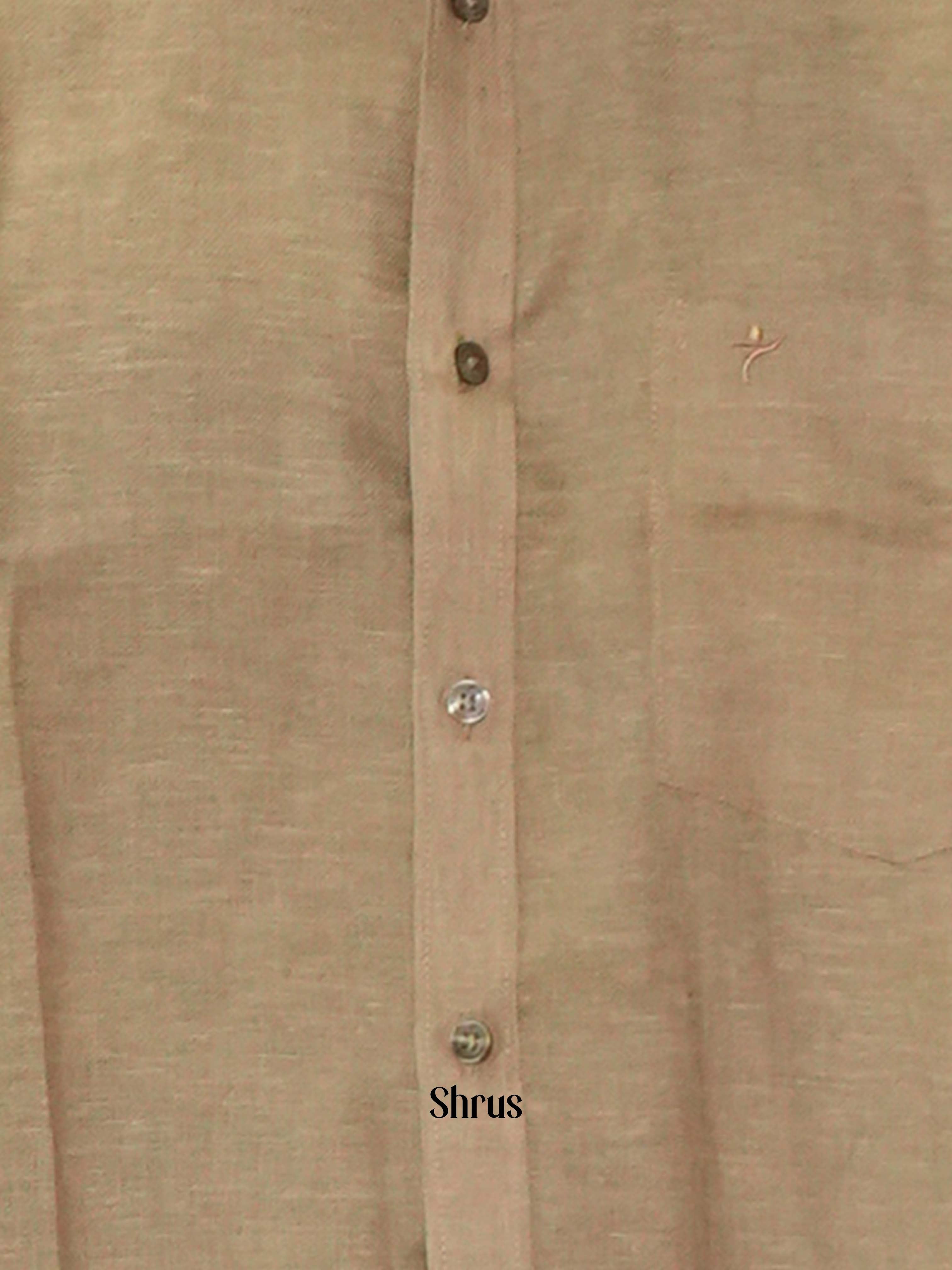 Dusty Brown - Pure Linen Readymade Shirts - Shop on ShrusEternity.com