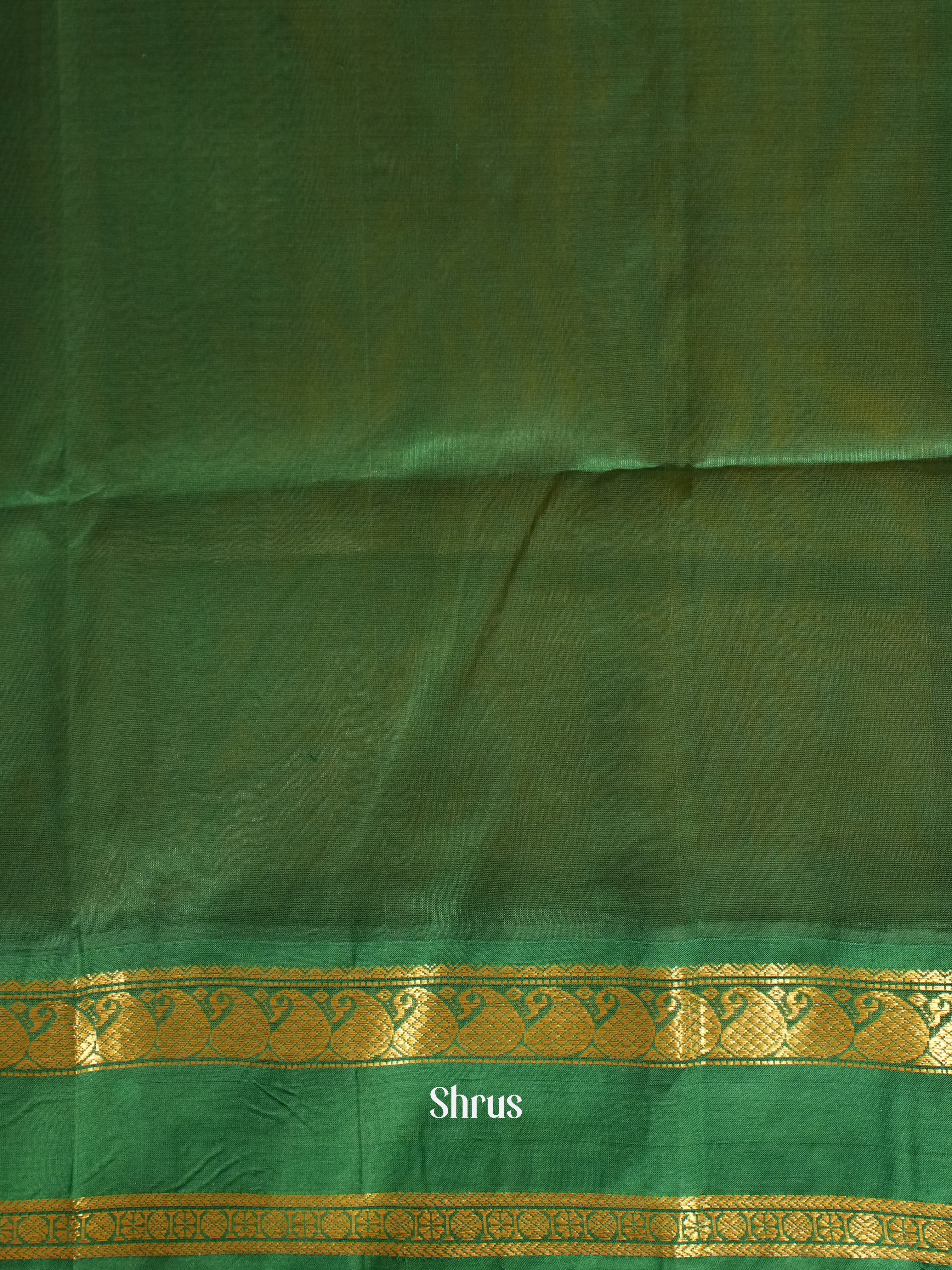 Peach & Green - Silk Cotton Saree - Shop on ShrusEternity.com