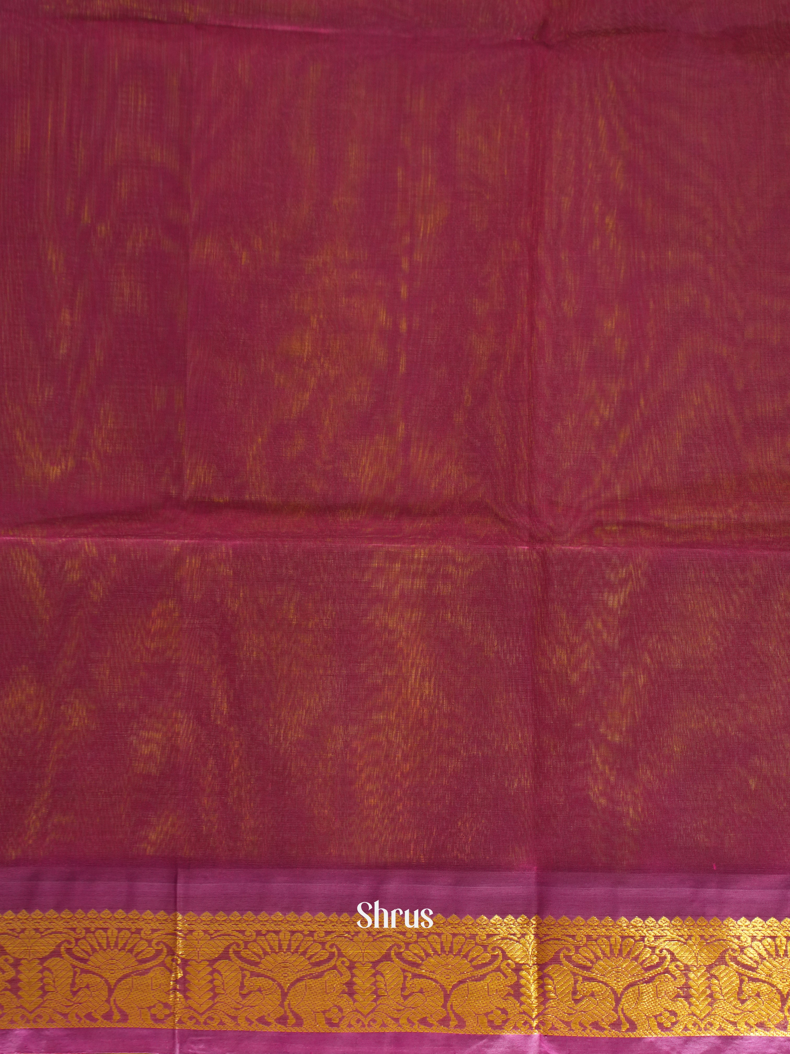 Green & Majenta - Silk Cotton Saree - Shop on ShrusEternity.com