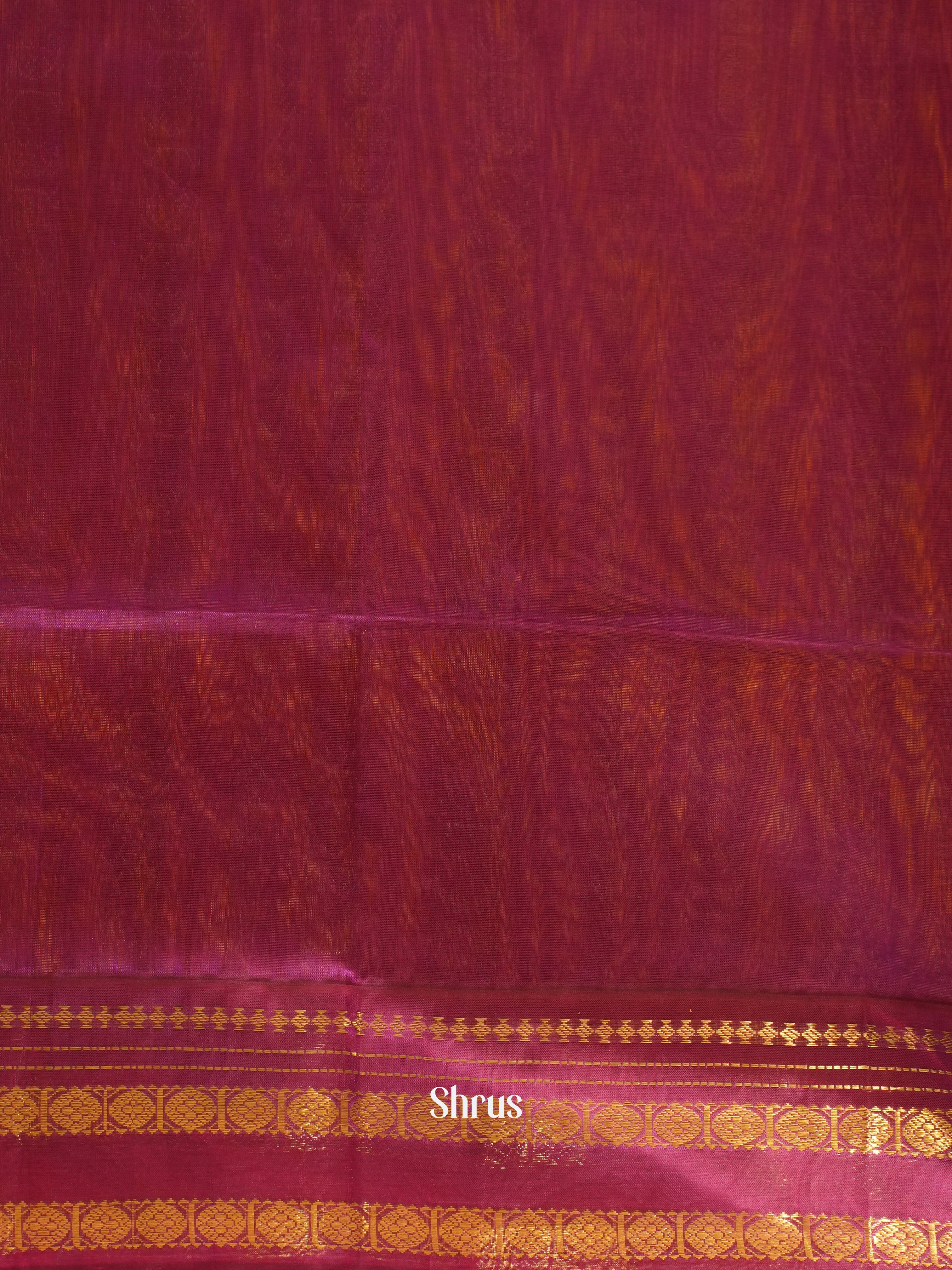 Yellow & Purple - Silk Cotton Saree - Shop on ShrusEternity.com