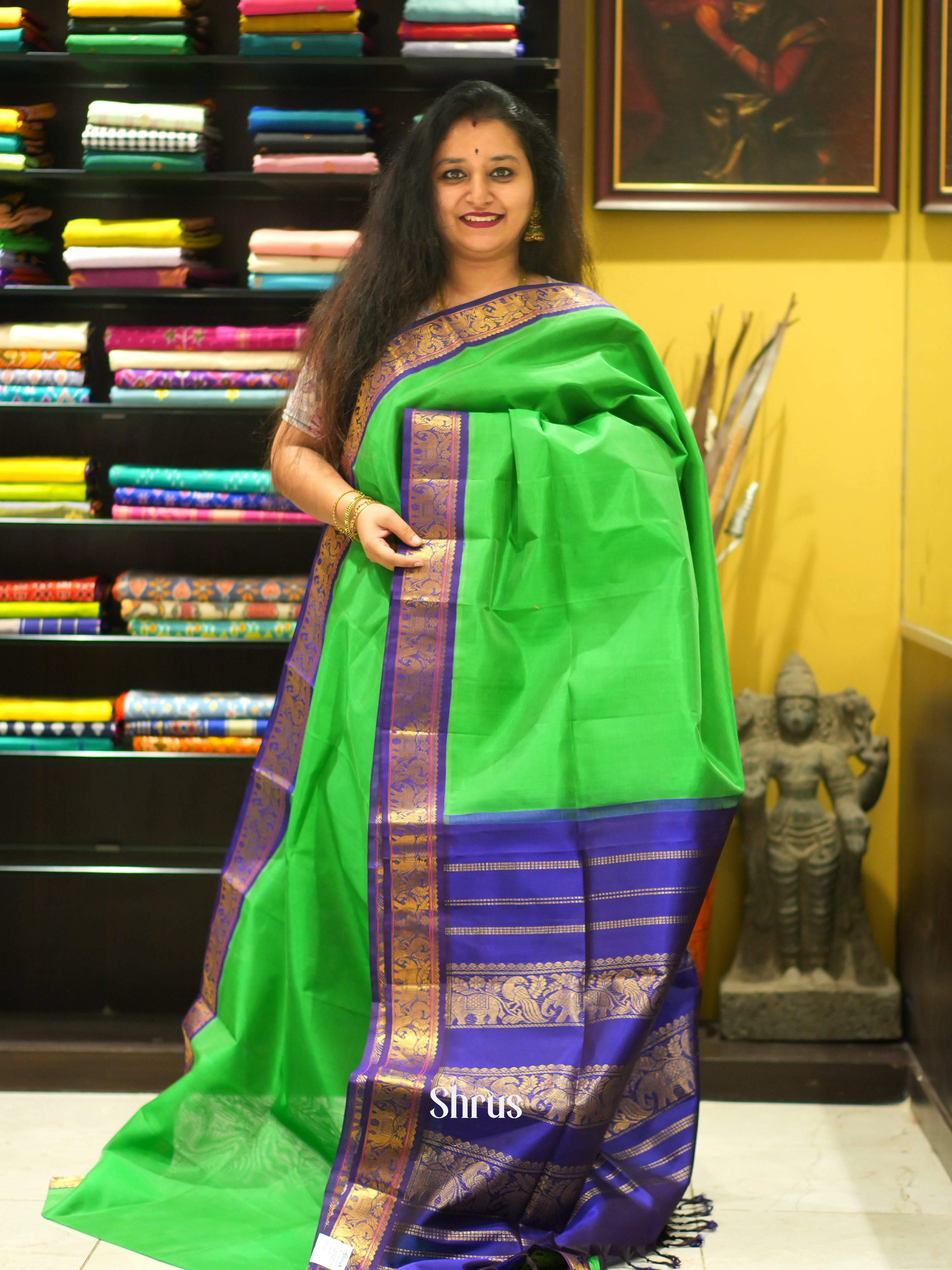 CFS20104 - Silk Cotton Saree - Shop on ShrusEternity.com