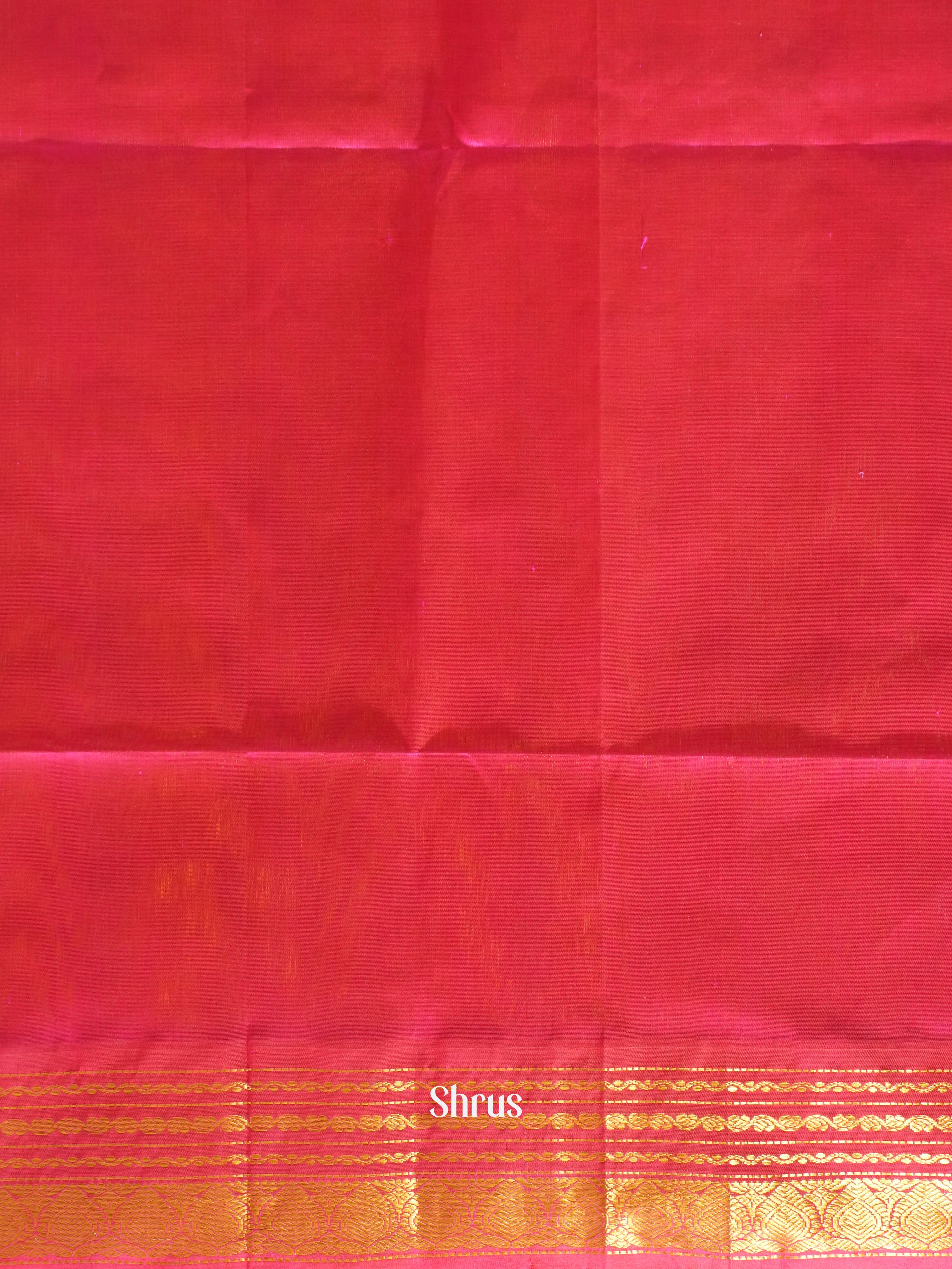 Yellow & Pink - Silk Cotton Saree - Shop on ShrusEternity.com