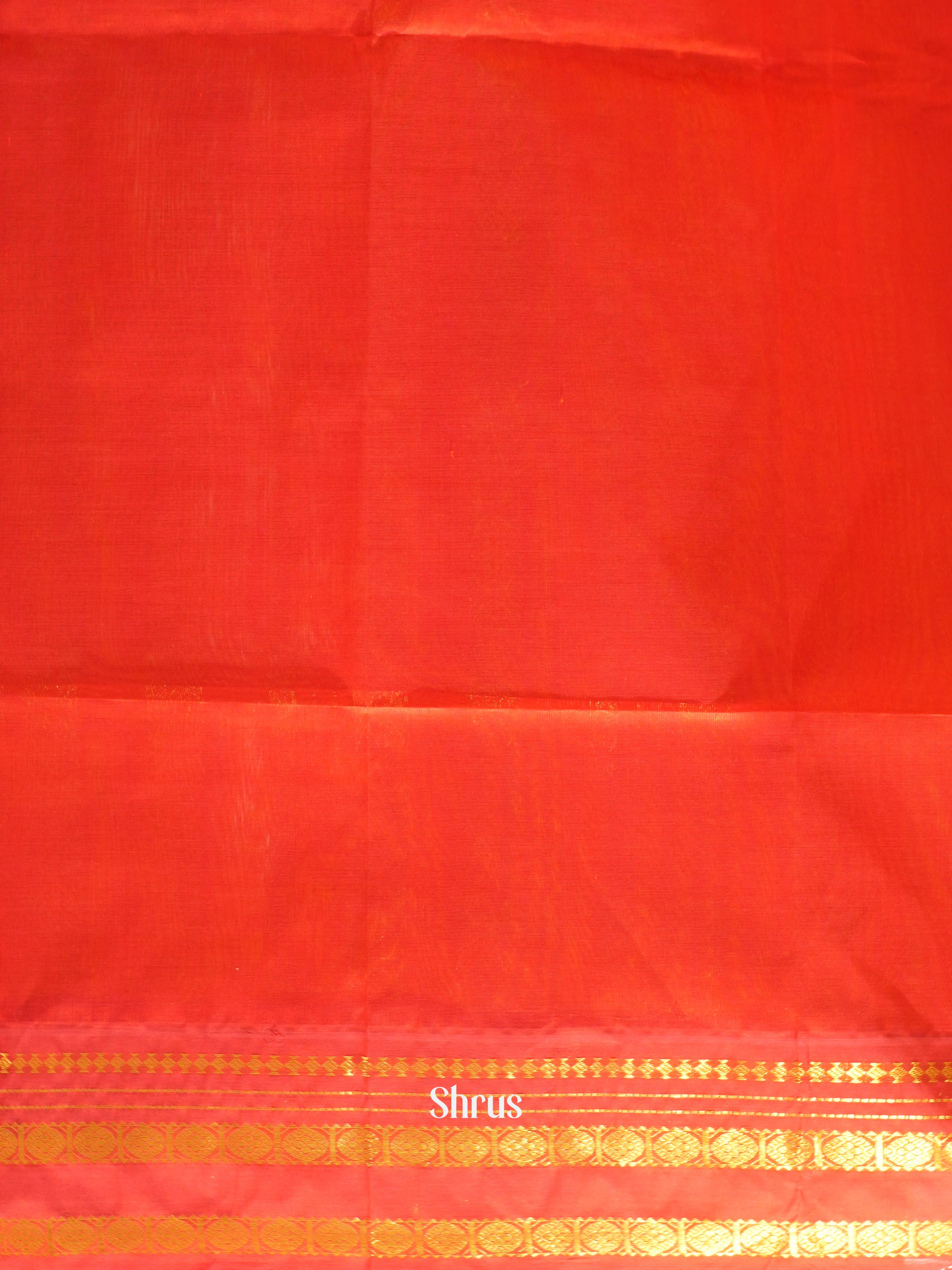 Yellow & Red - Silk Cotton Saree - Shop on ShrusEternity.com