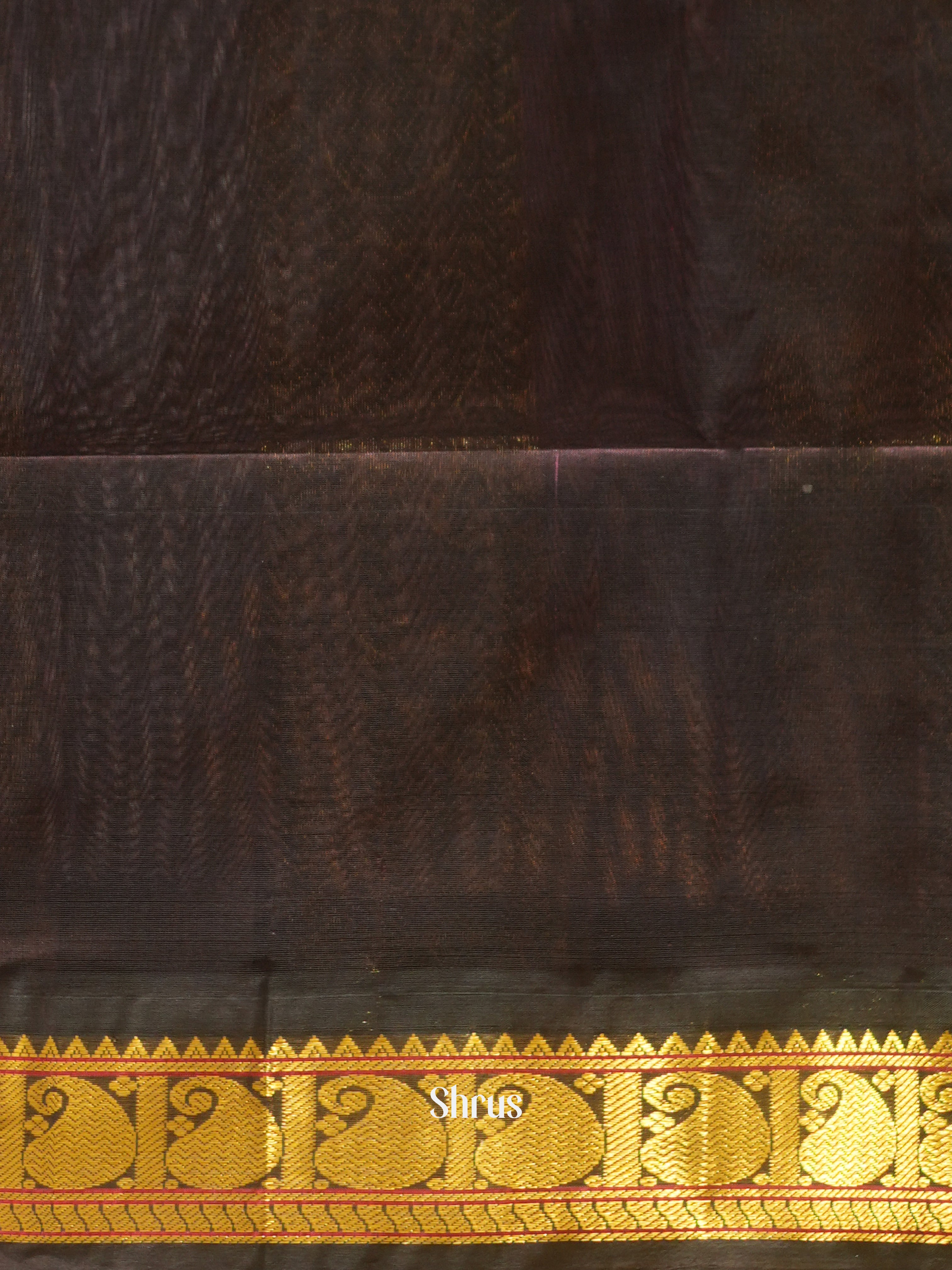 Lavender & Brown - Silk Cotton Saree - Shop on ShrusEternity.com