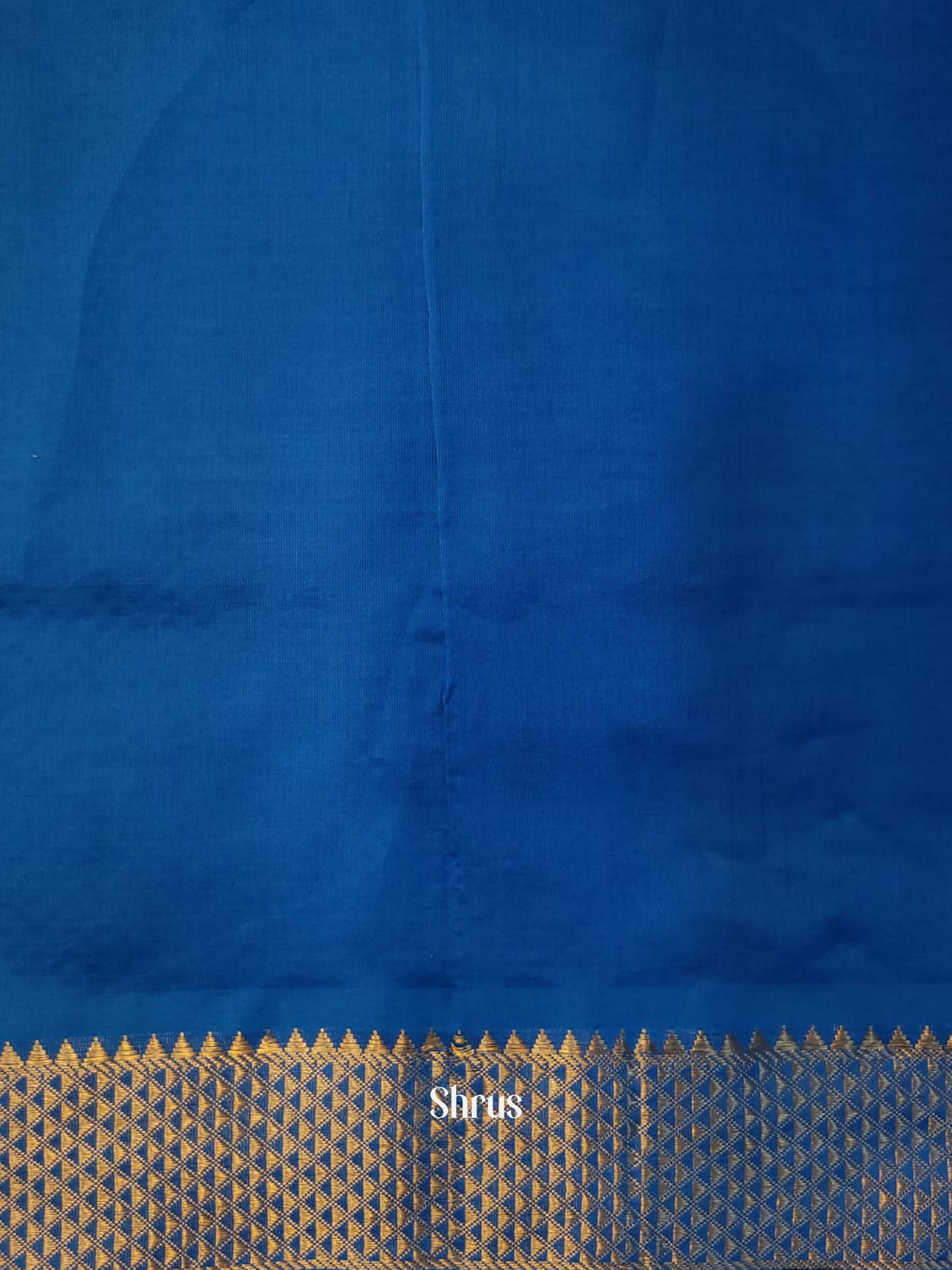 Green & Blue - Silk cotton-halfpure Saree - Shop on ShrusEternity.com