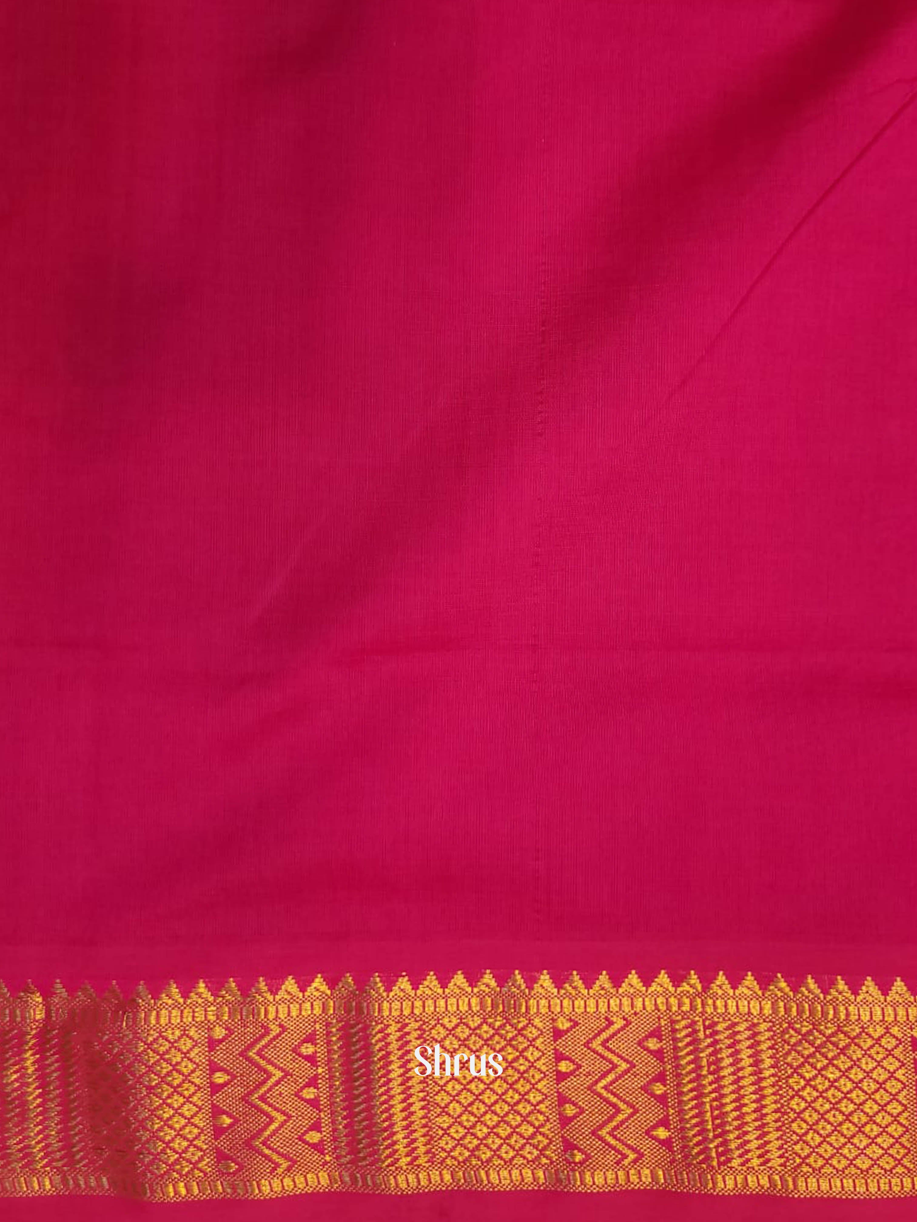 Brown & Pink - Silkcotton-halfpure Saree - Shop on ShrusEternity.com