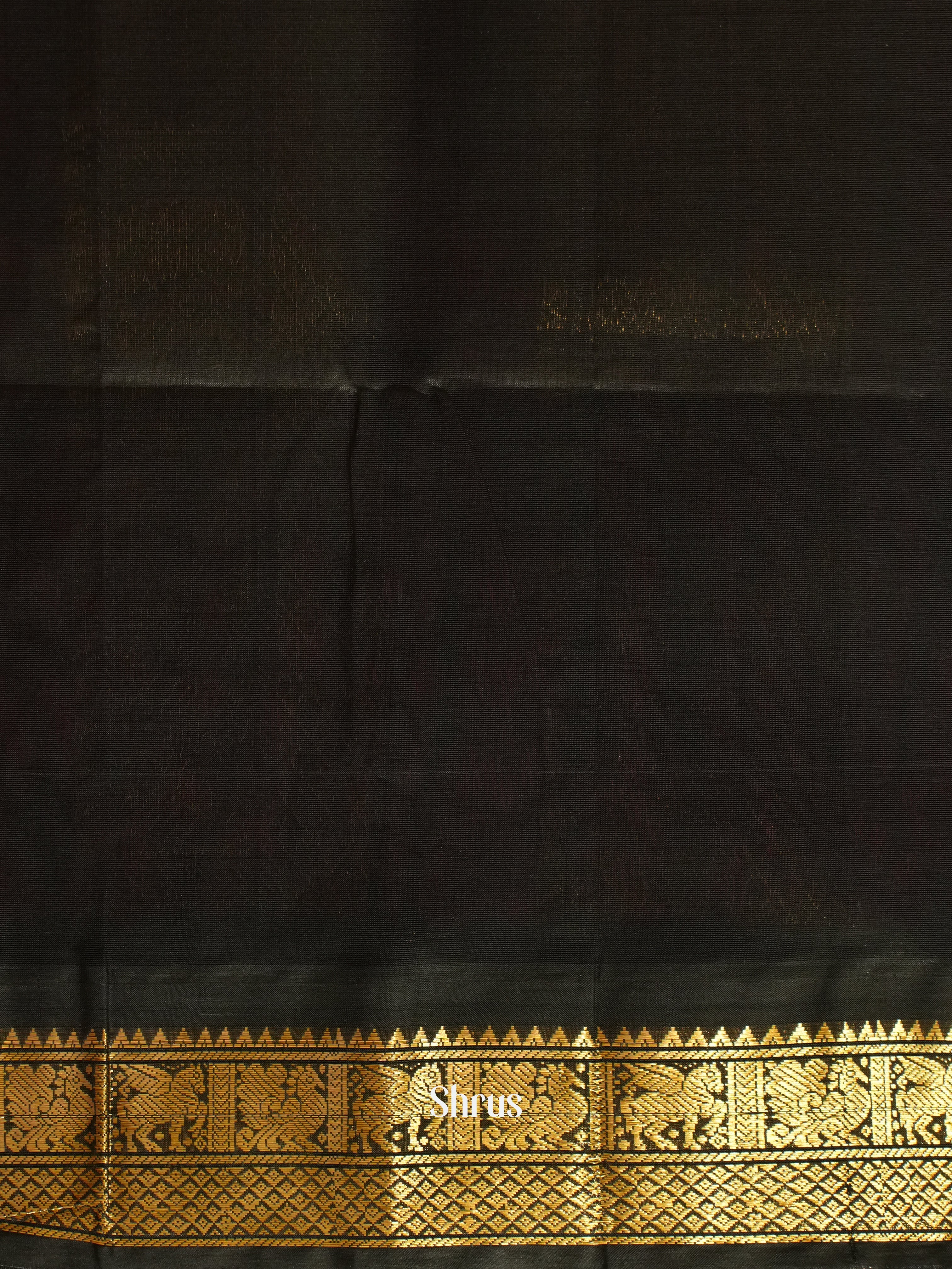 Pink & Black - Silk Cotton Saree - Shop on ShrusEternity.com