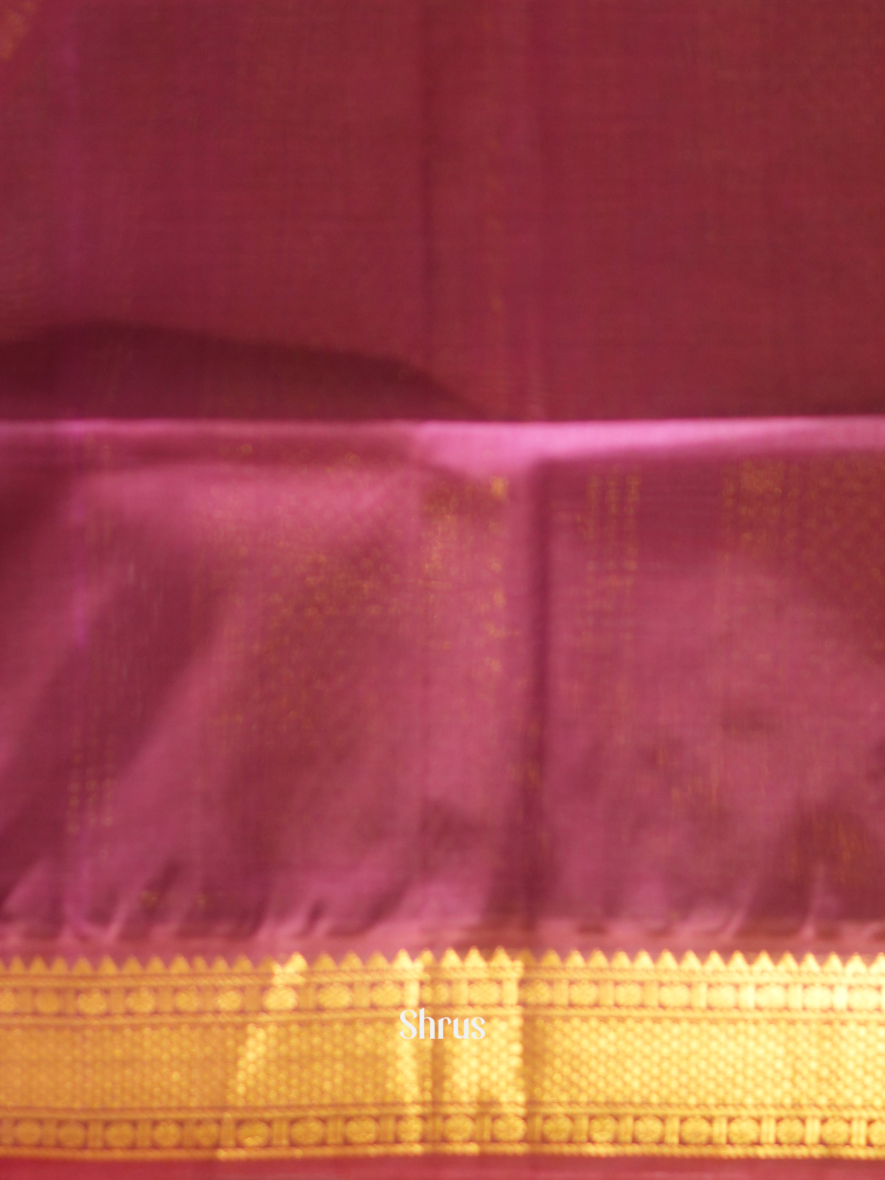 Green & Maroon - Silk Cotton Saree - Shop on ShrusEternity.com