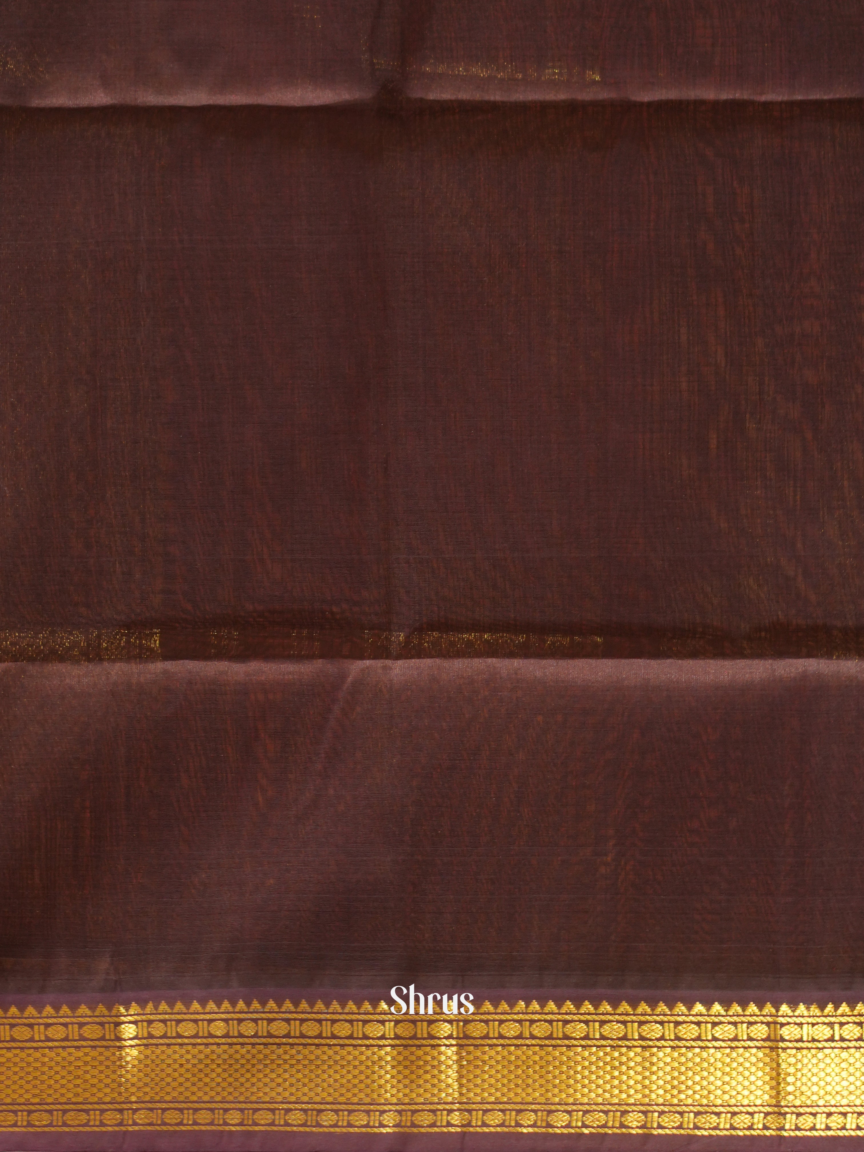 Peach & Brown - Silk Cotton Saree - Shop on ShrusEternity.com