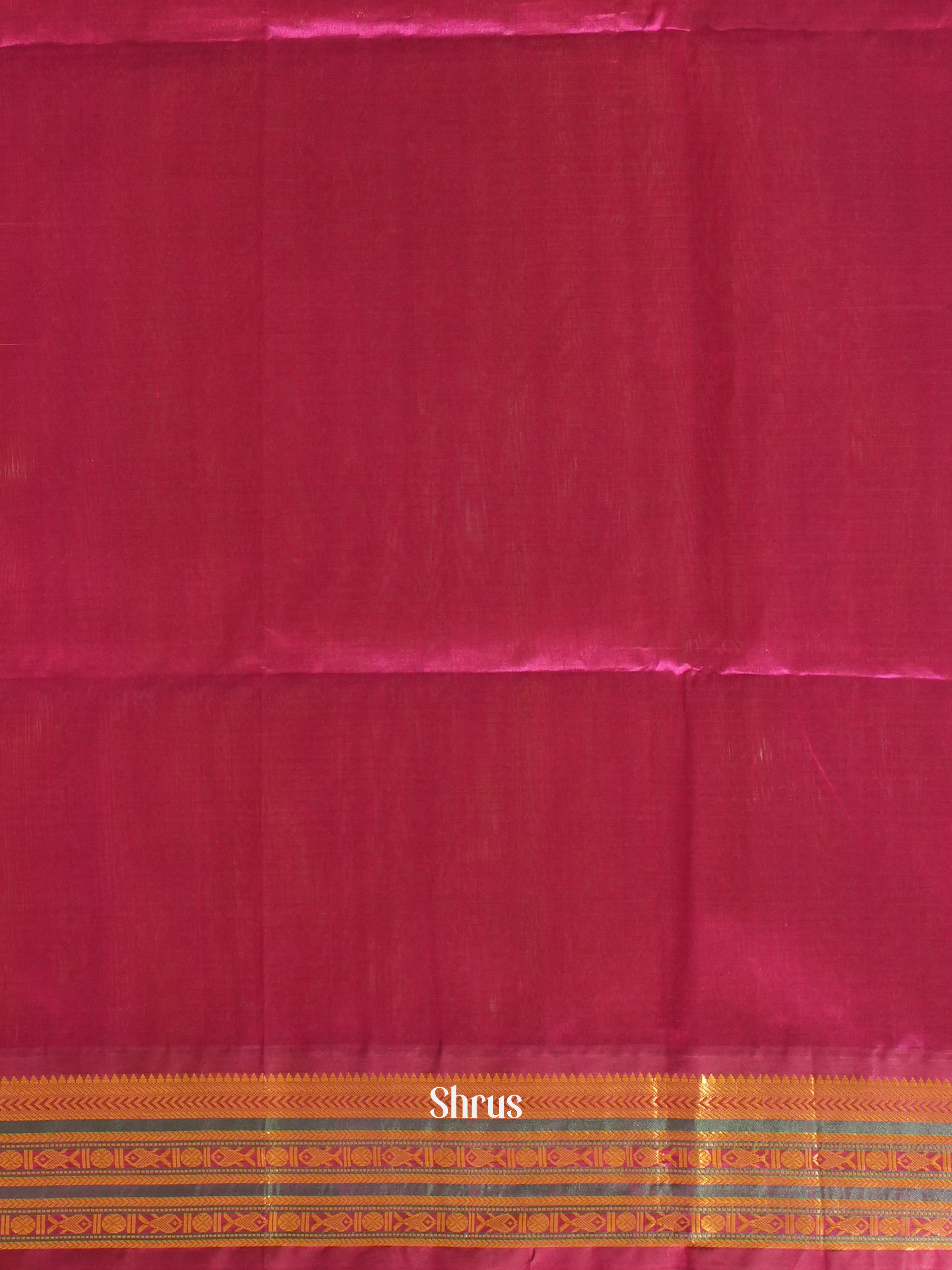 Yellow & Maroon - Silk Cotton Saree - Shop on ShrusEternity.com