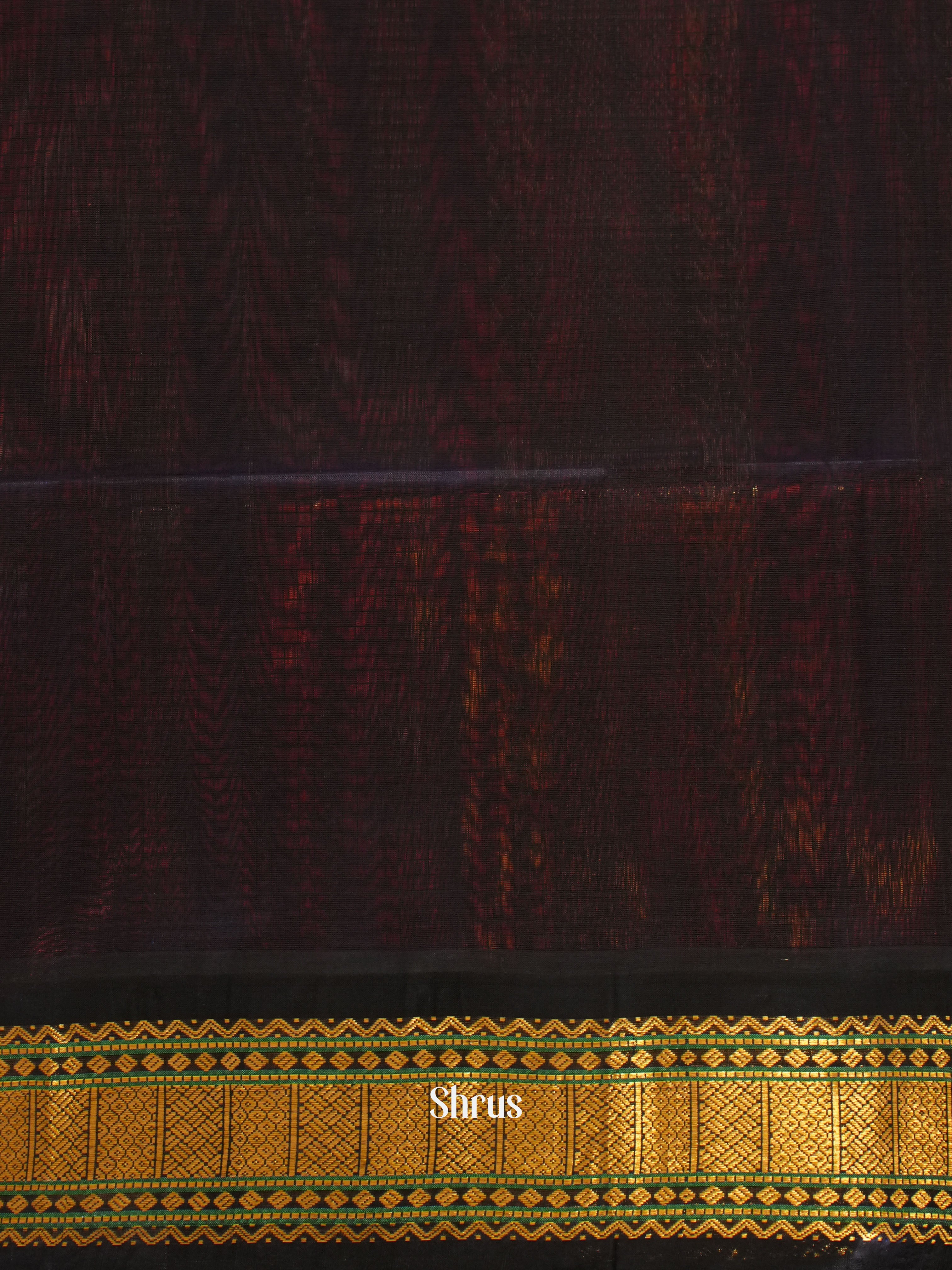 Pink & Blue -Silk Cotton Saree - Shop on ShrusEternity.com