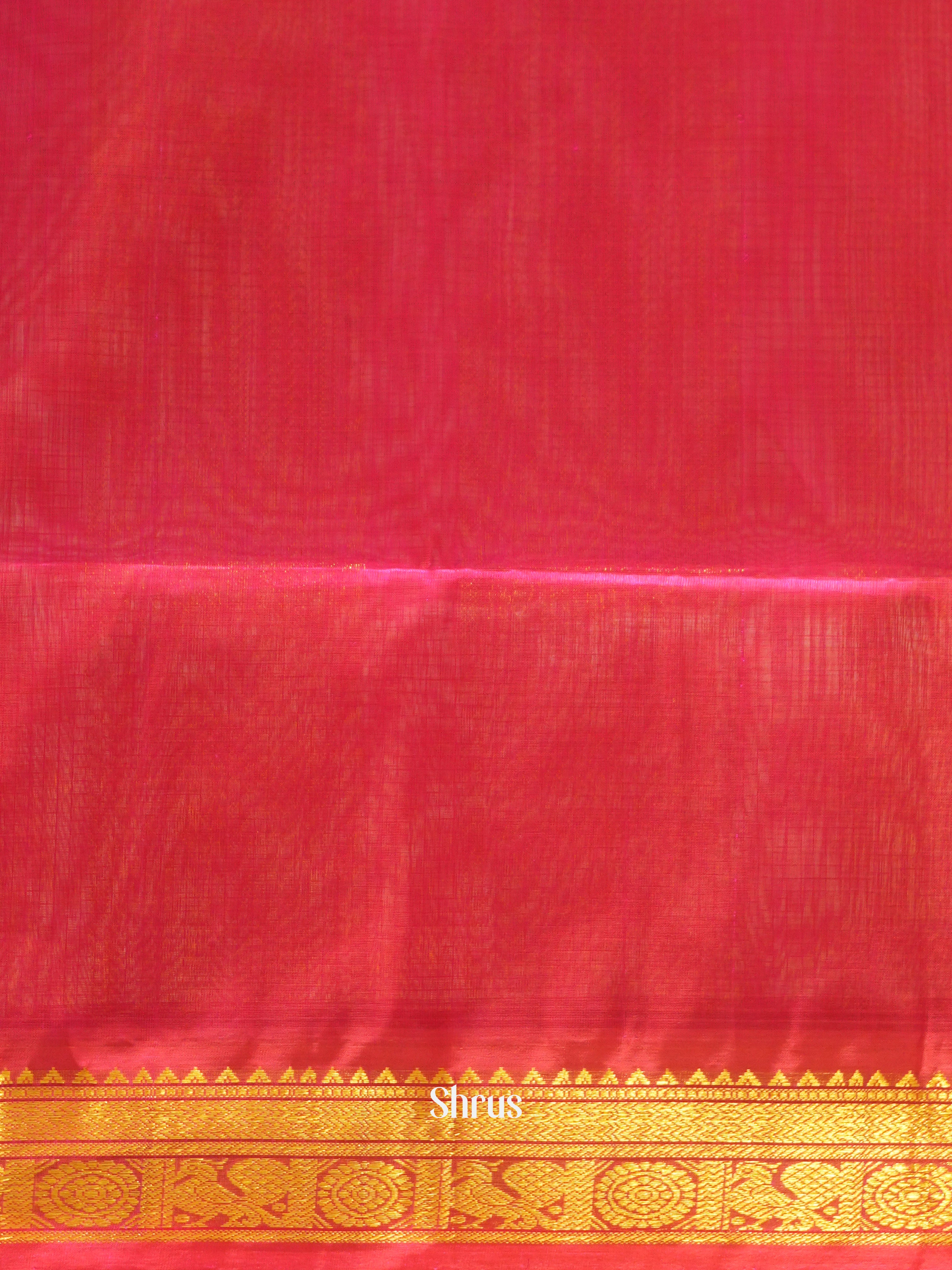 Baby Pink & Pink - Silk Cotton Saree - Shop on ShrusEternity.com