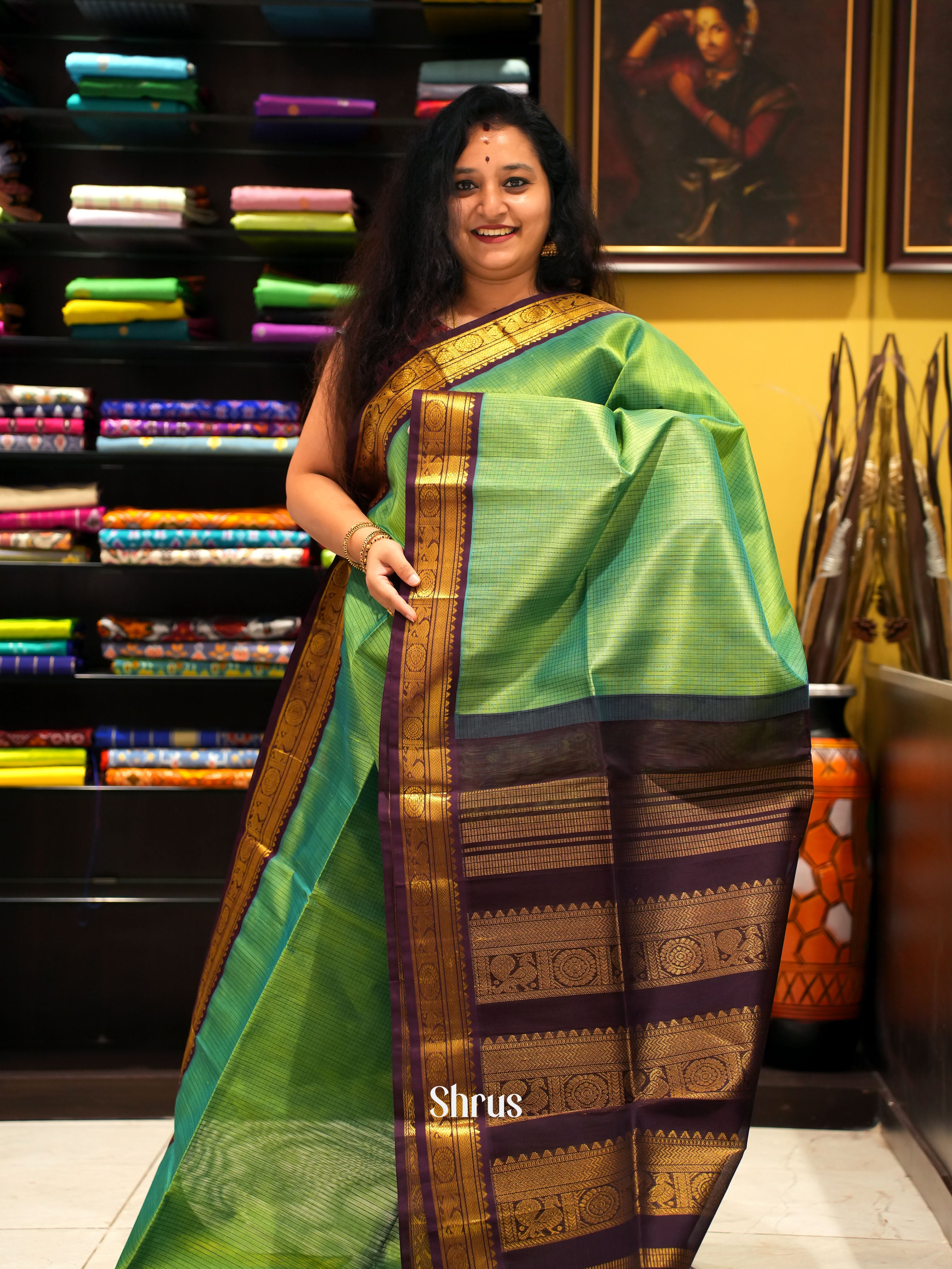 Green & Brown -Silk Cotton - Shop on ShrusEternity.com