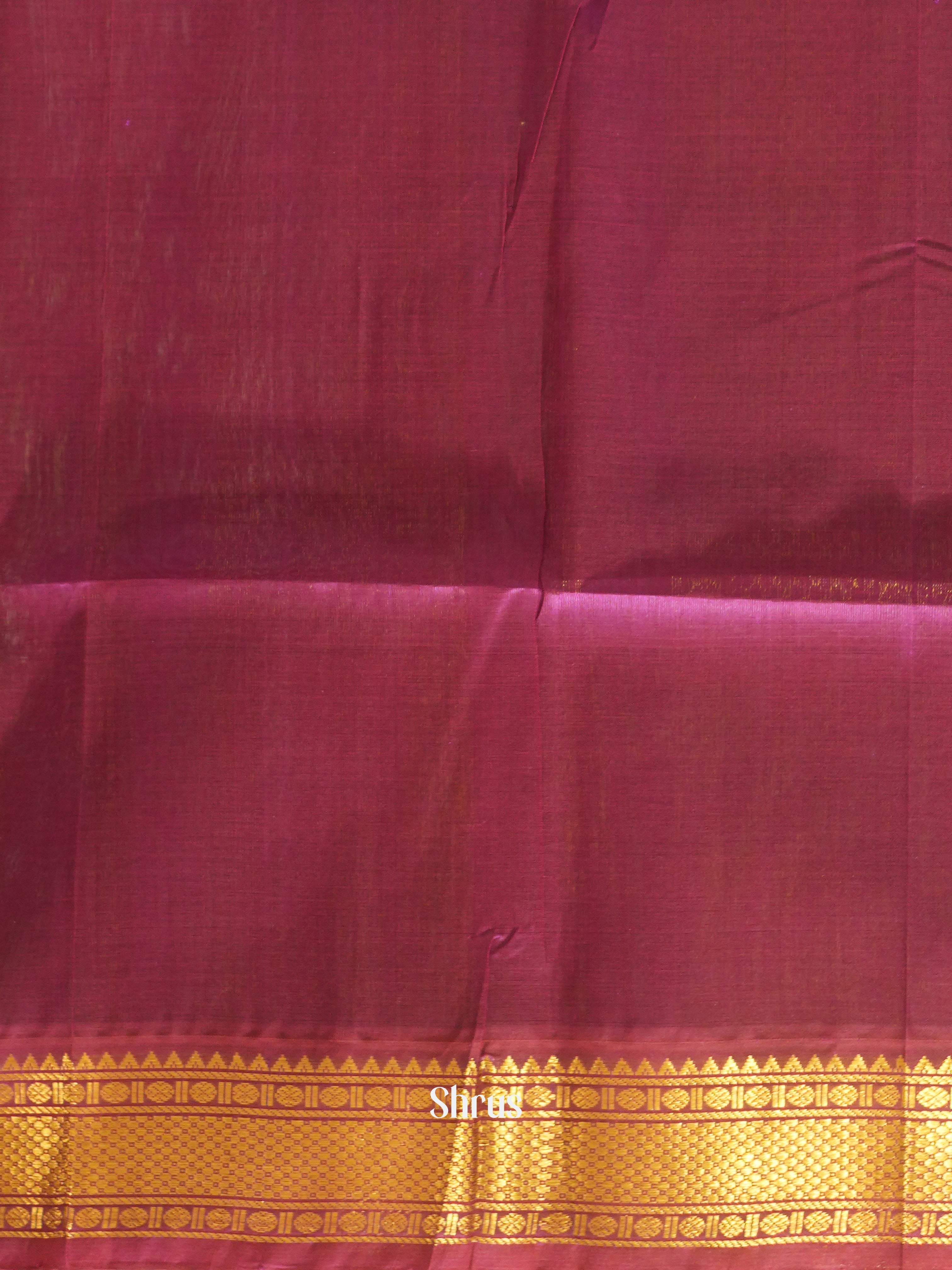 Green & Purple - Silk Cotton Saree - Shop on ShrusEternity.com
