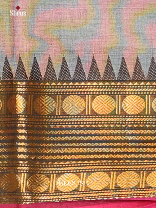 Grey & Pink - Chettinad Cotton Saree - Shop on ShrusEternity.com