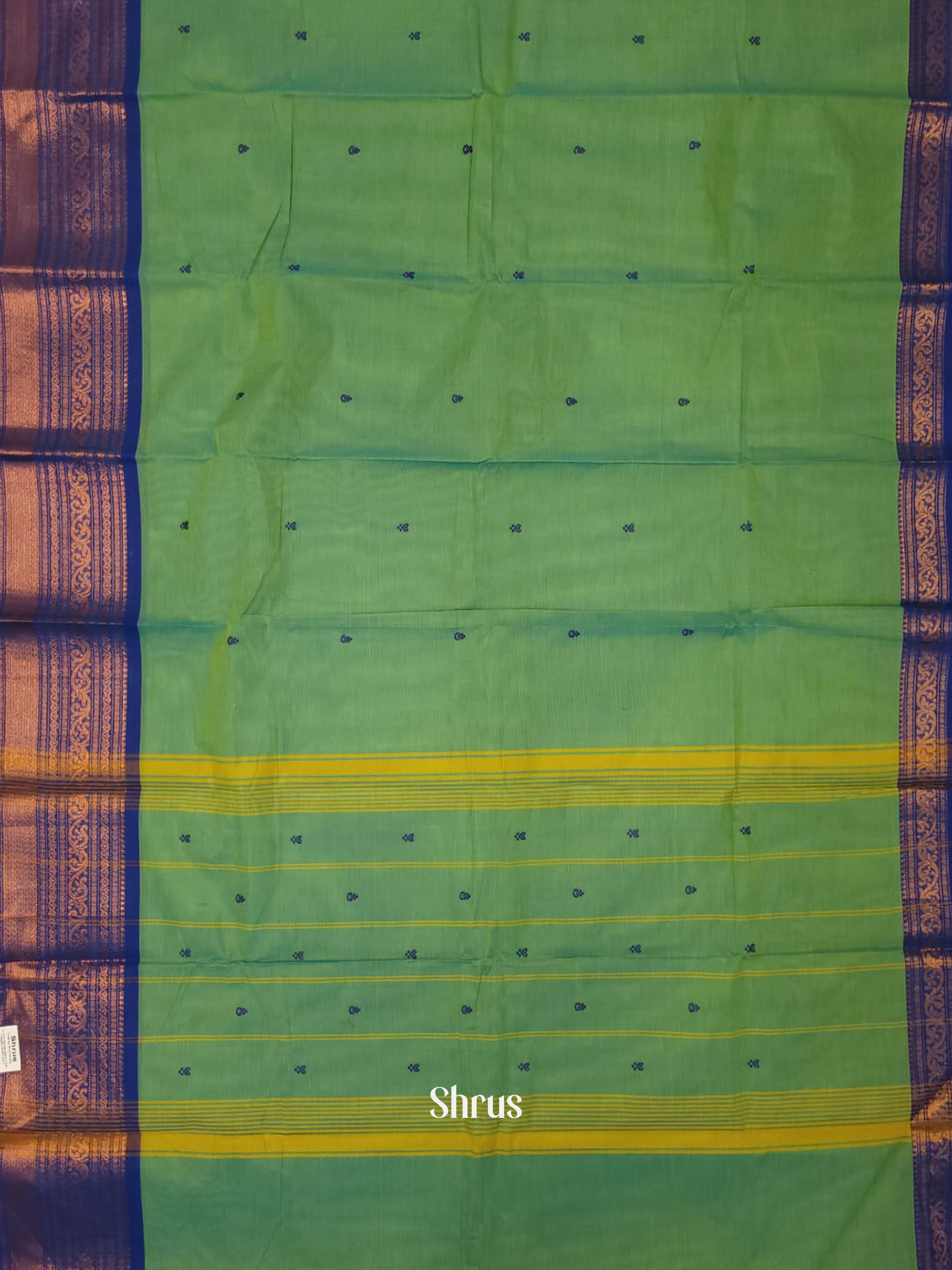 Green & Blue- Chettinad Cotton Saree - Shop on ShrusEternity.com