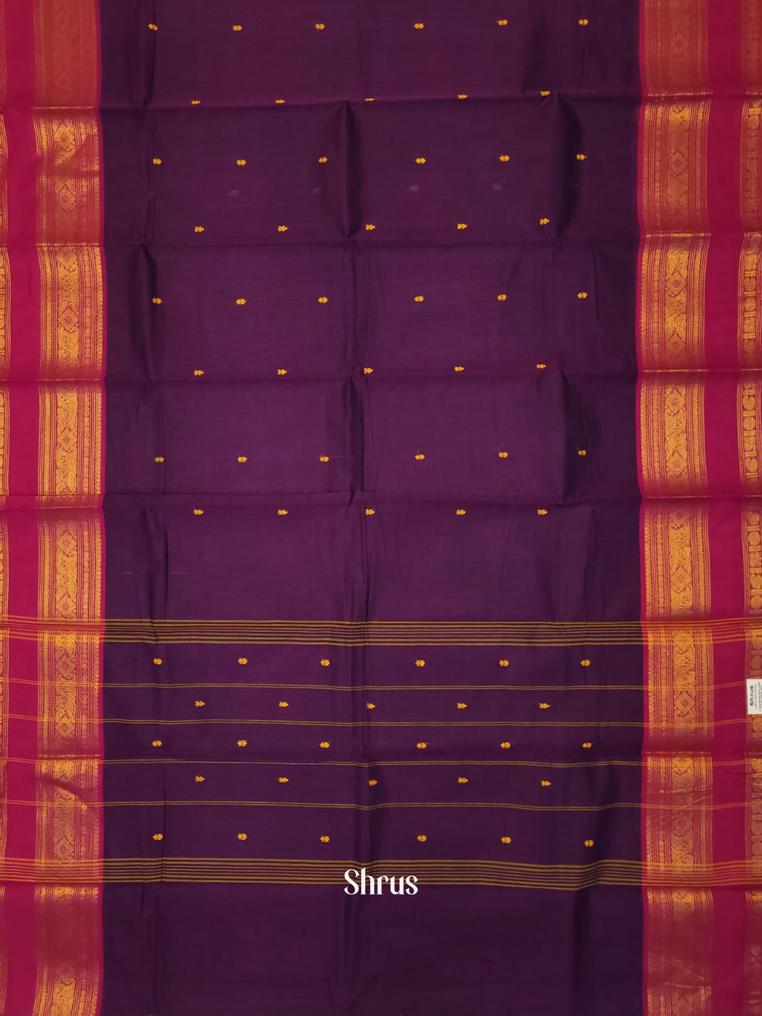 Violet & Pink - Chettinad Cotton Saree - Shop on ShrusEternity.com