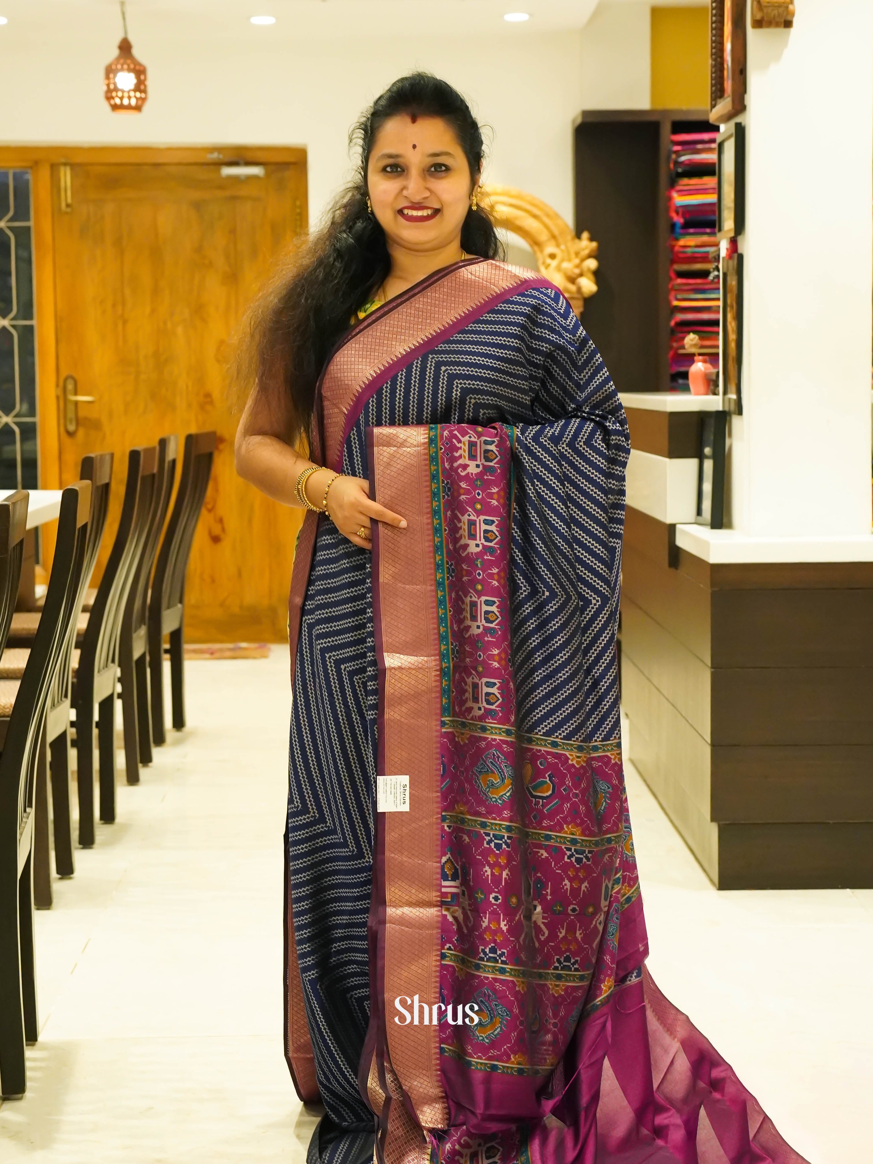 CFS22001 - Semi Patola Saree - Shop on ShrusEternity.com