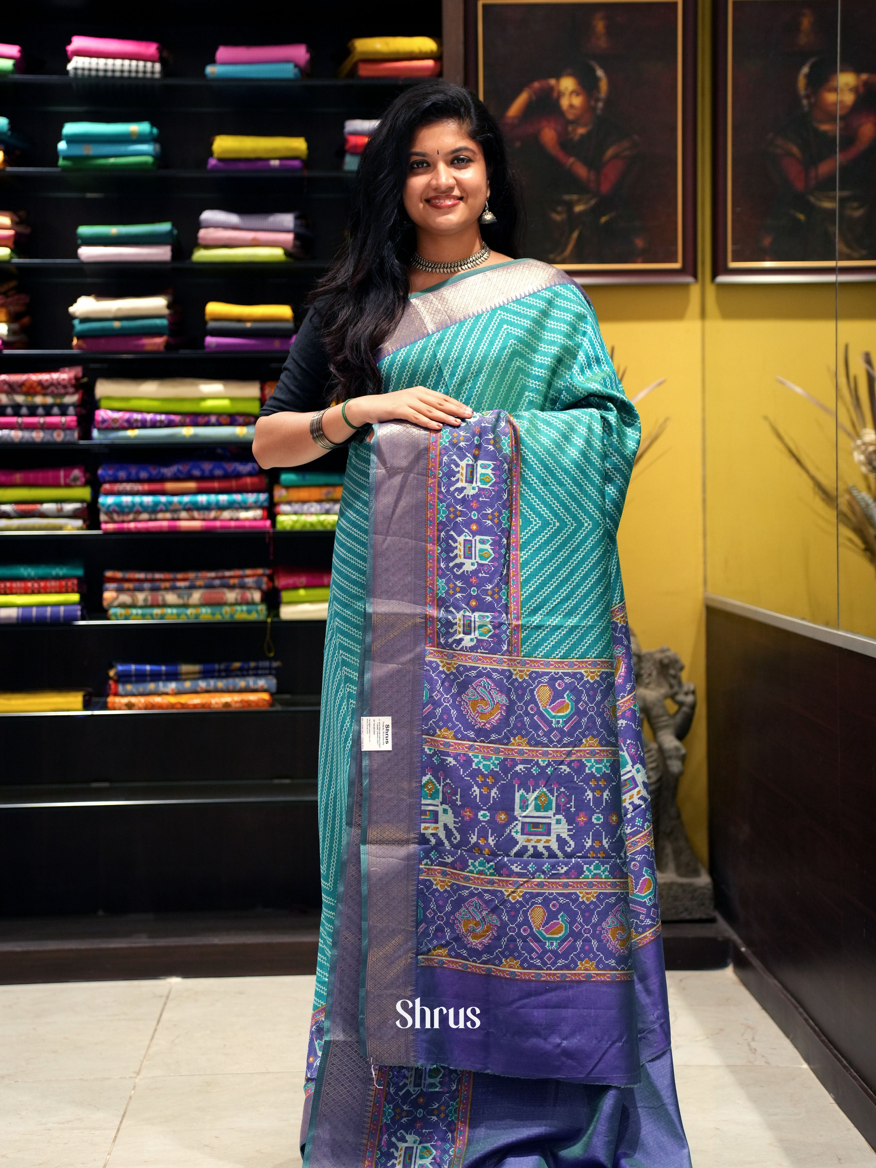 Teal & Purple - Semi Patola - Shop on ShrusEternity.com