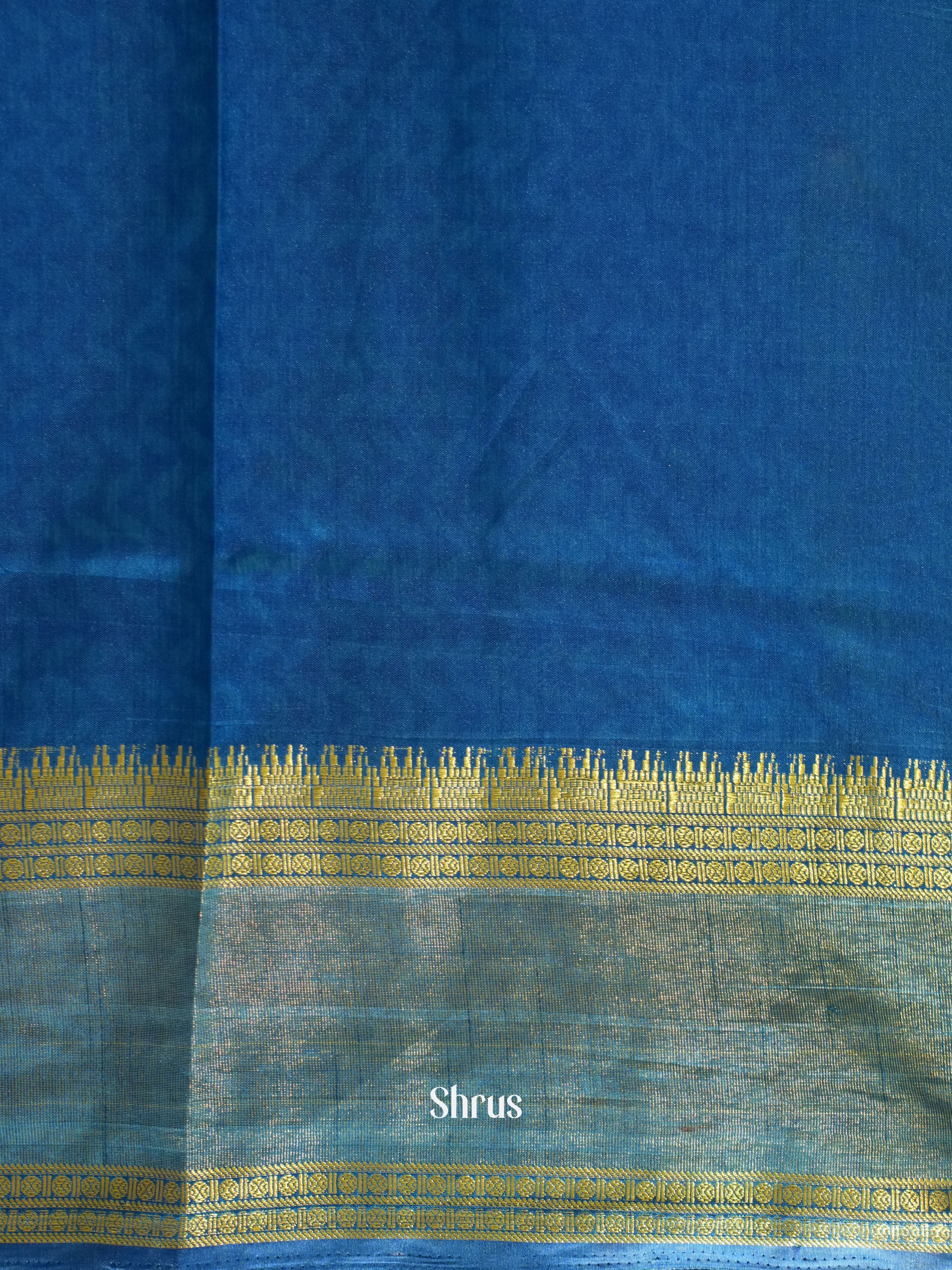 Purple & Blue- Semi Patola Saree - Shop on ShrusEternity.com