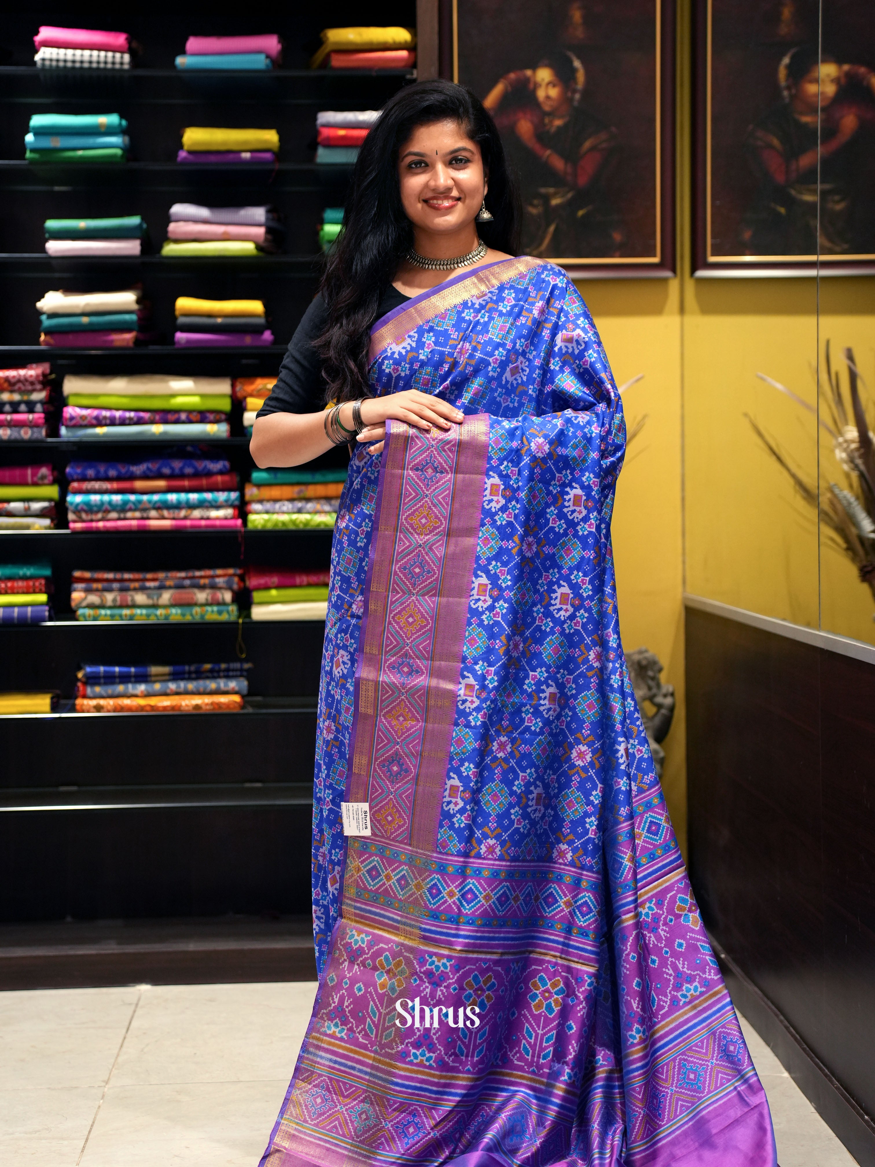 Blue & Purple - Semi Patola - Shop on ShrusEternity.com