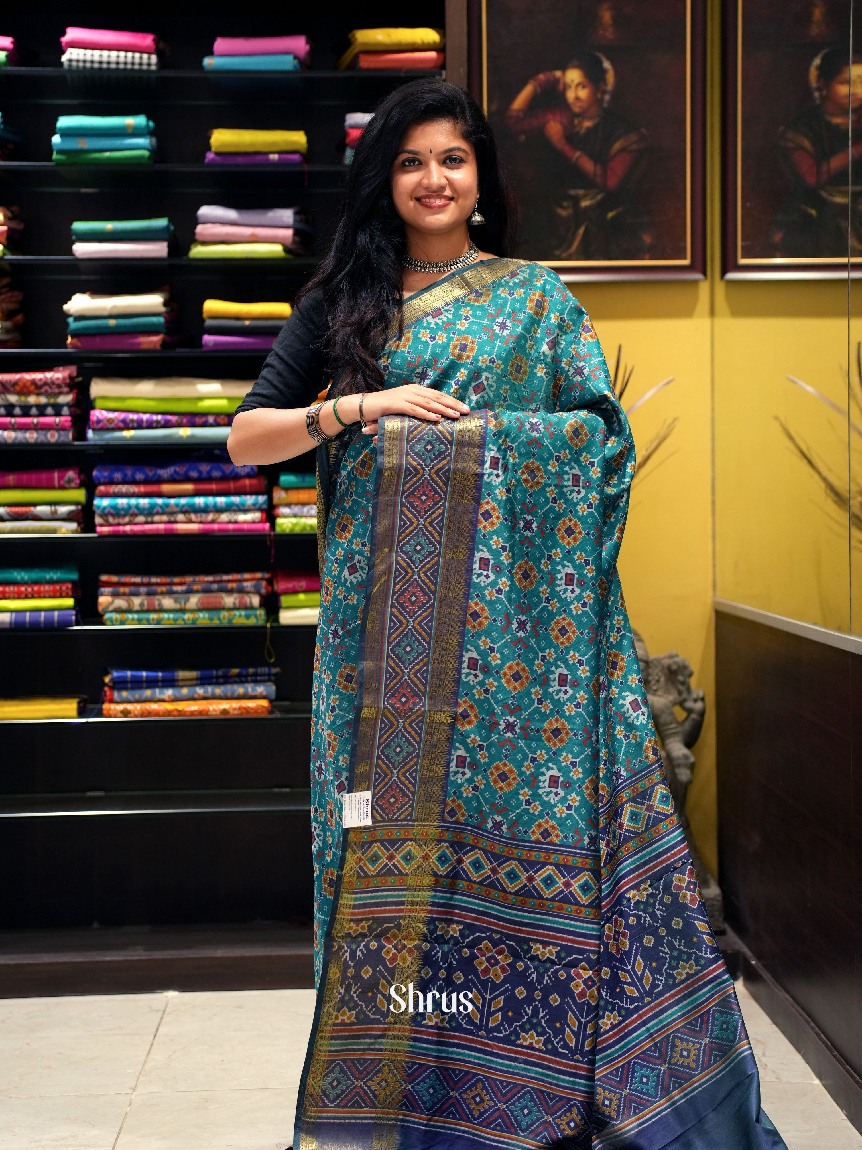 Teal & Purple - Semi Patola - Shop on ShrusEternity.com