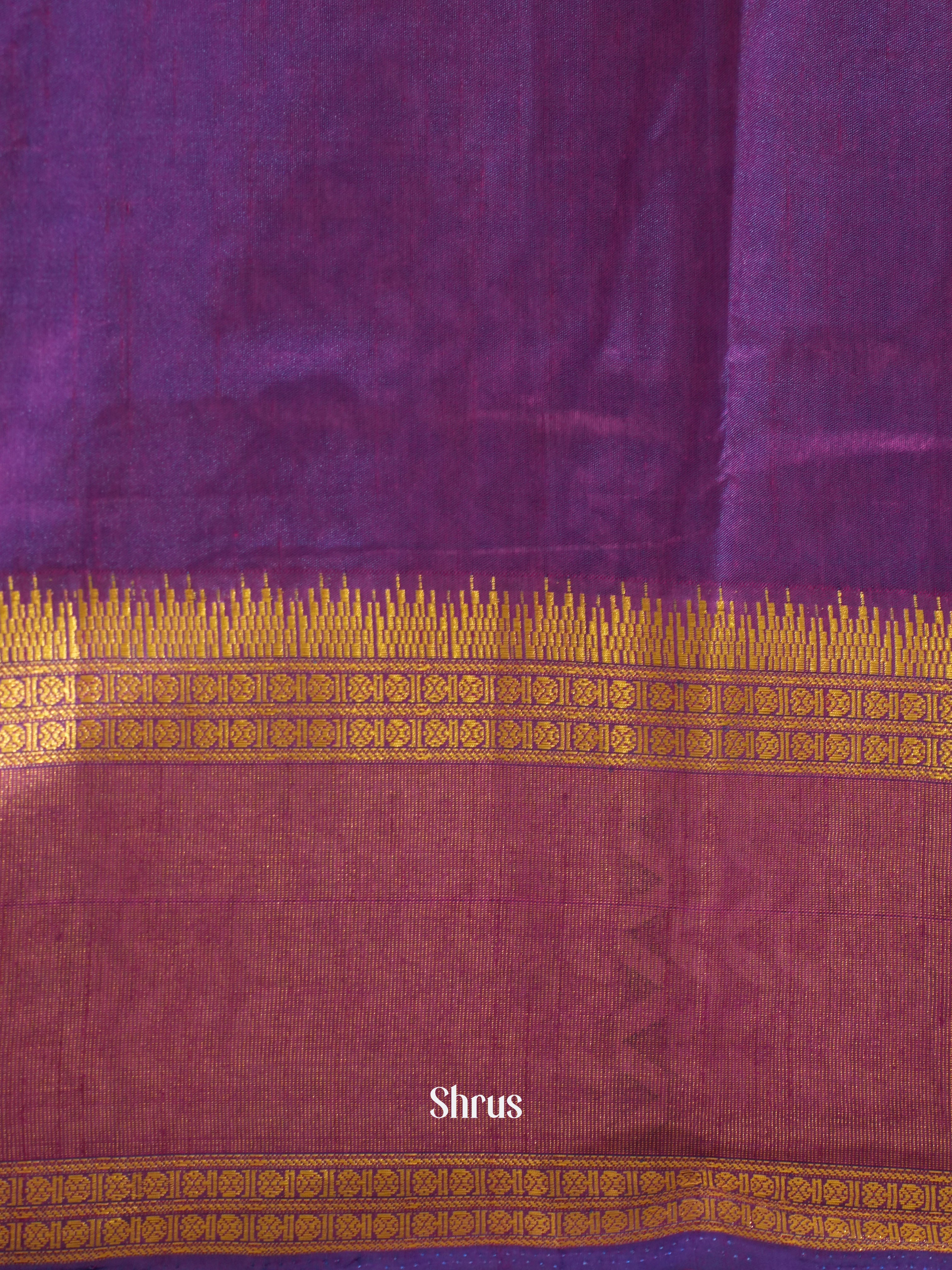 Blue & Purple - Semi Patola Saree - Shop on ShrusEternity.com