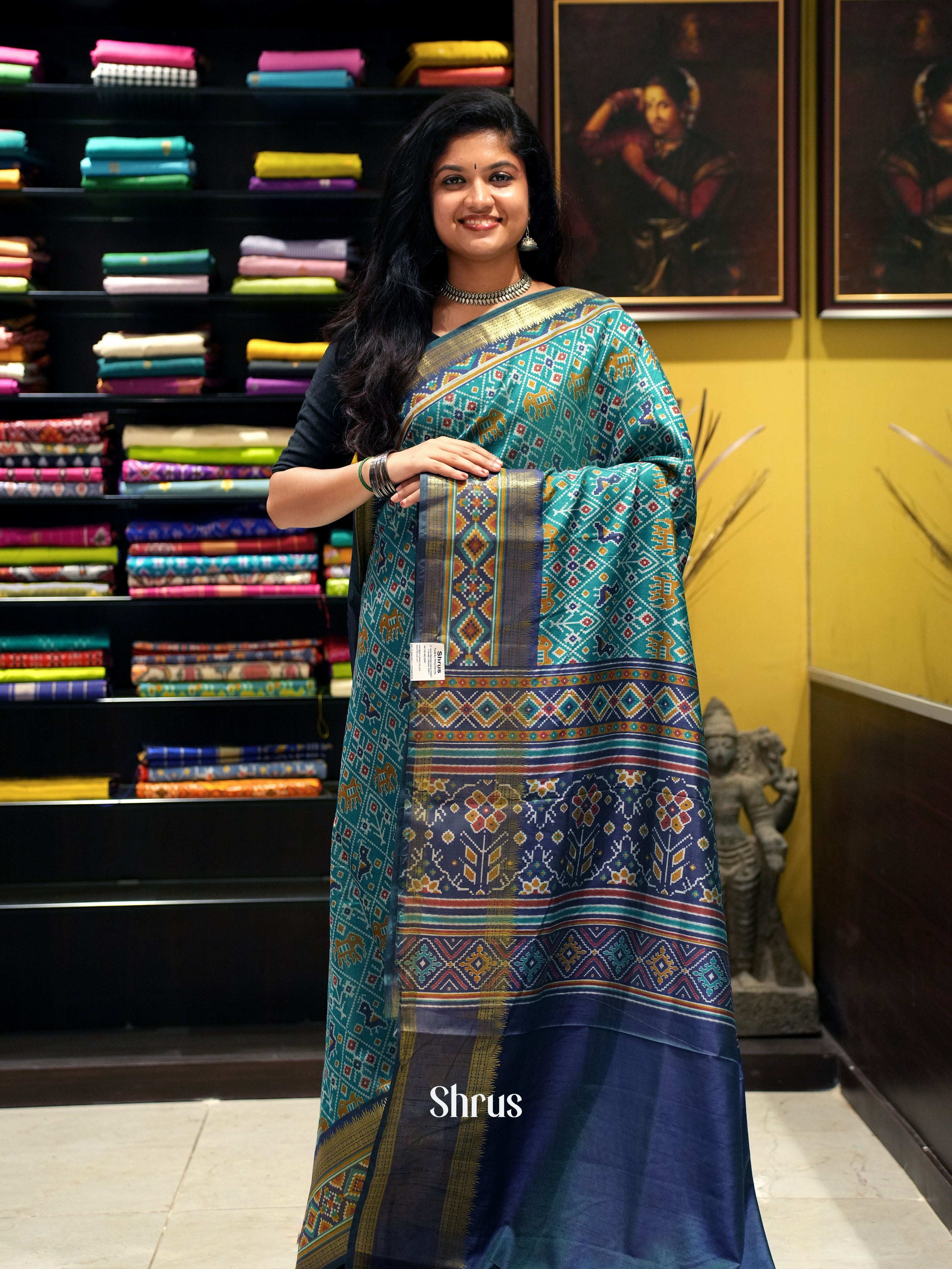 Teal & Blue - Semi Patola - Shop on ShrusEternity.com