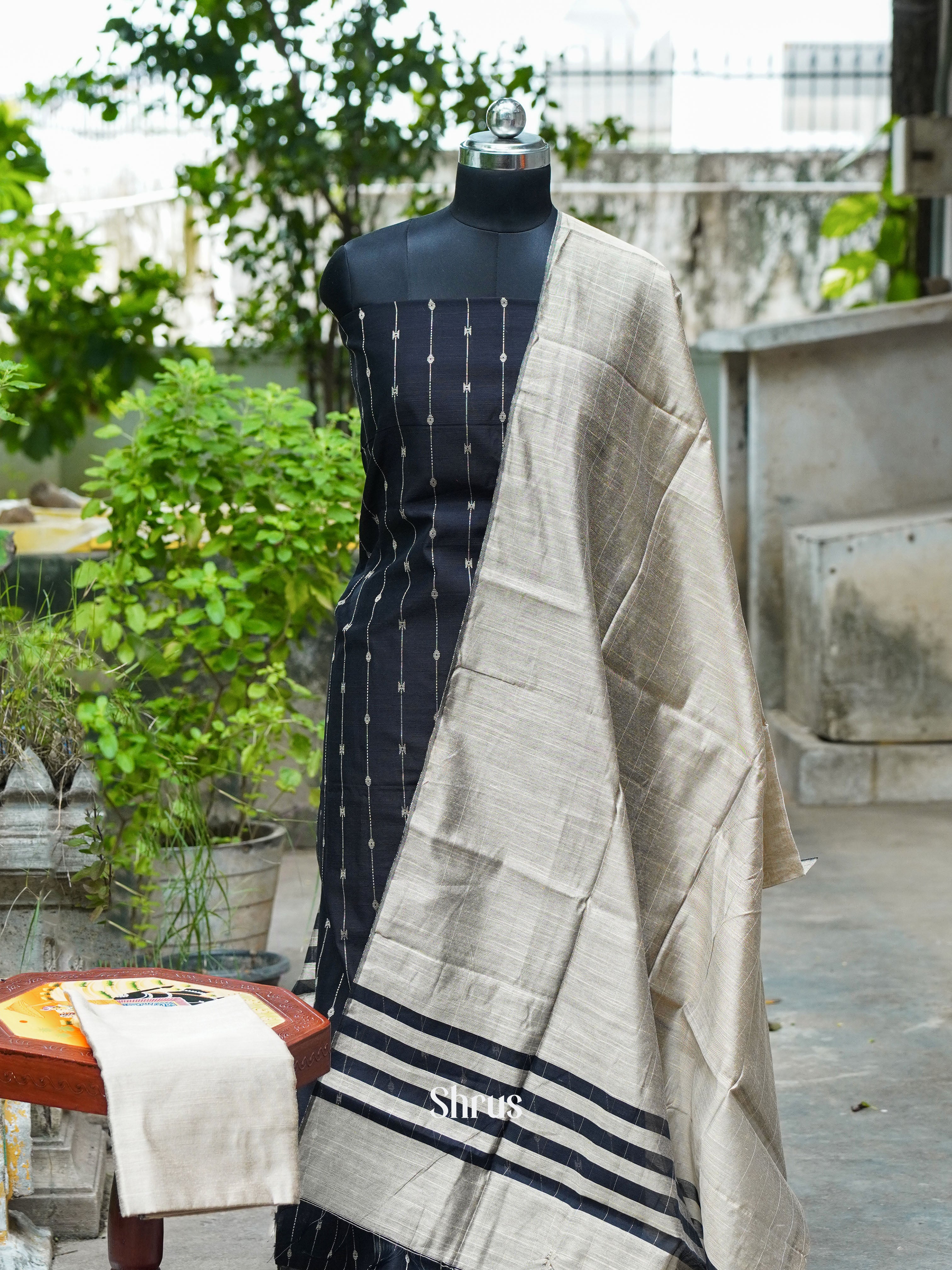 Black & Grey - Cotton salwar - Shop on ShrusEternity.com