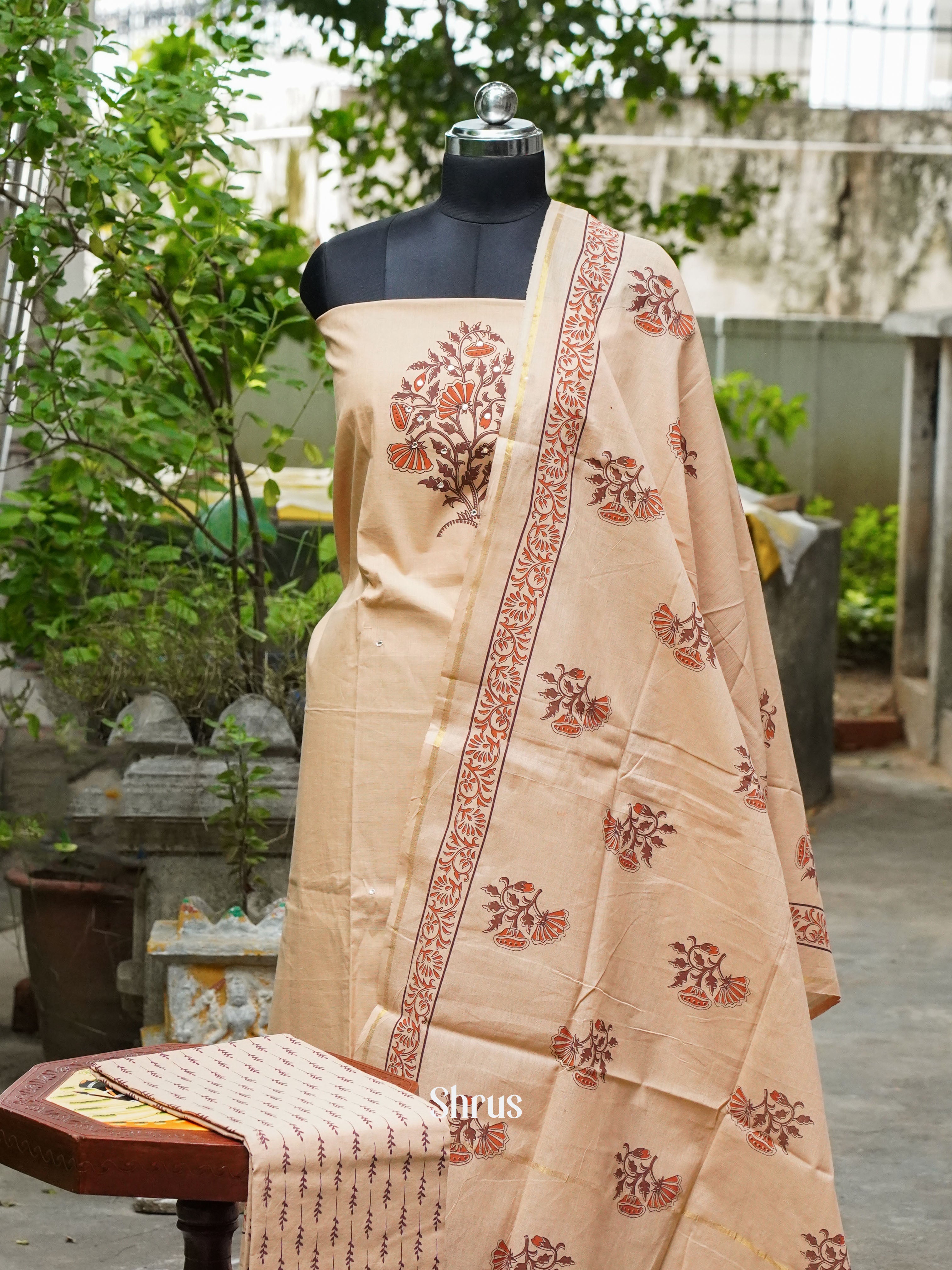 Peach - Cotton salwar - Shop on ShrusEternity.com