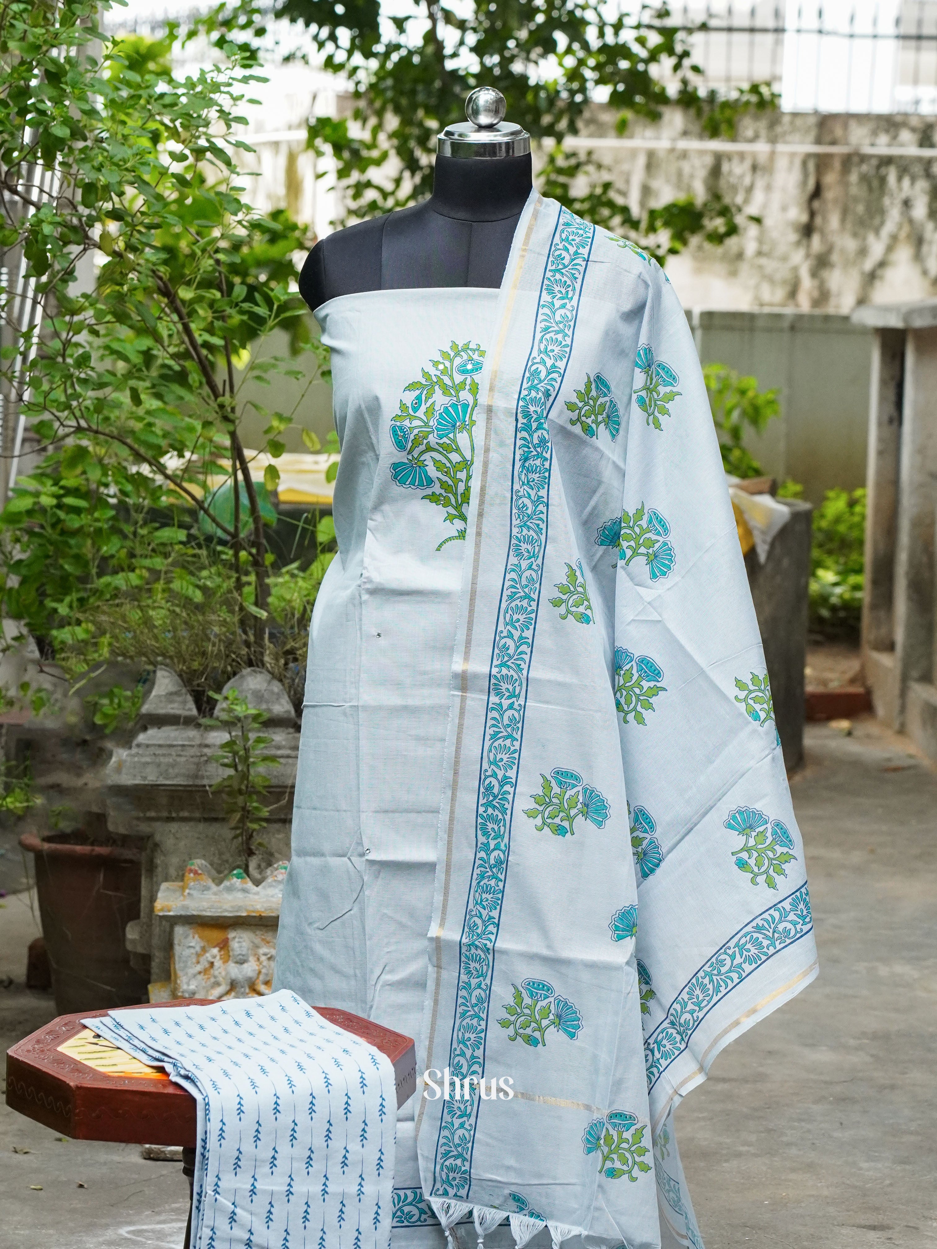 CFS24094- Cotton salwar - Shop on ShrusEternity.com