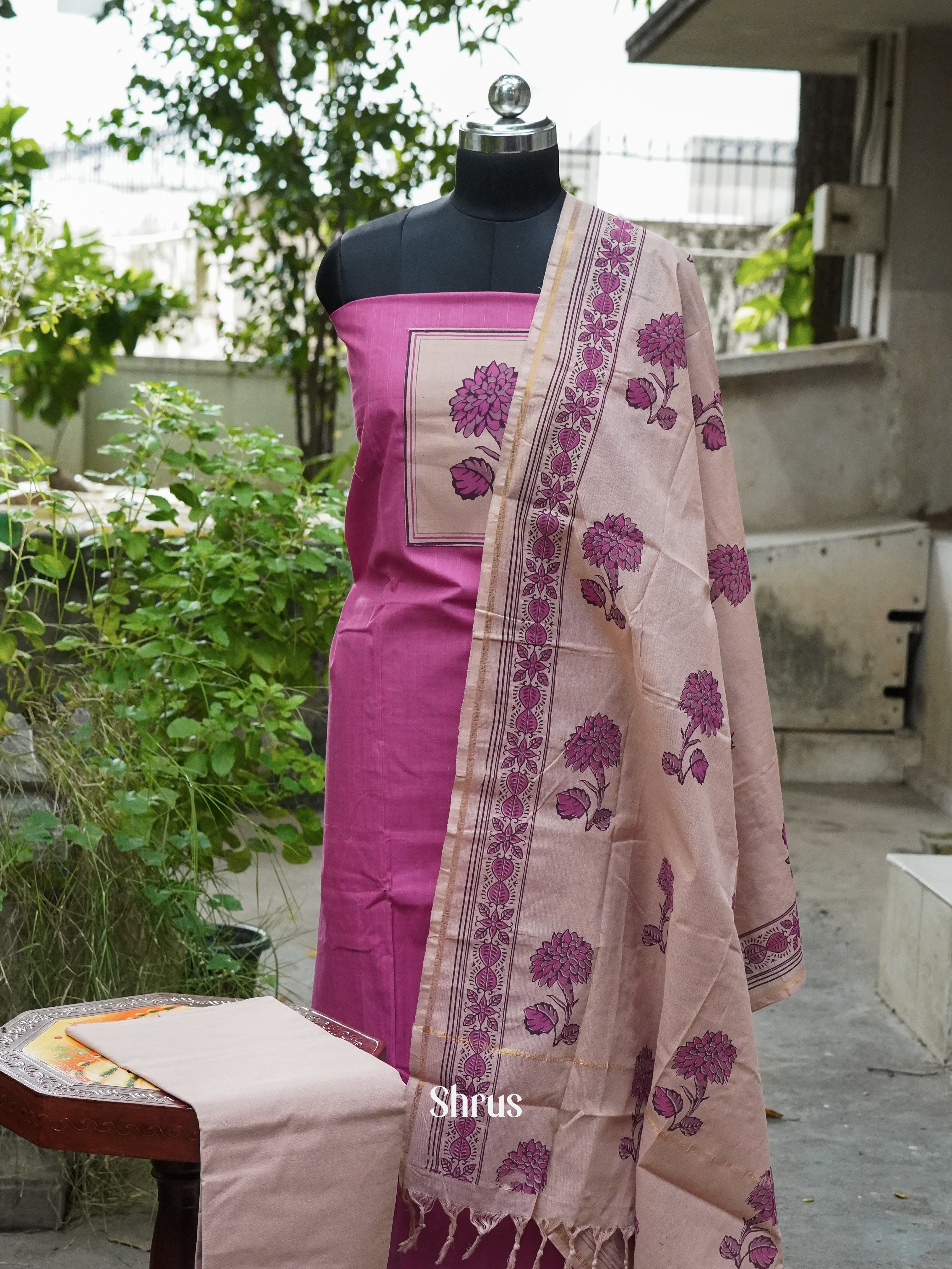 Pink - Cotton salwar - Shop on ShrusEternity.com