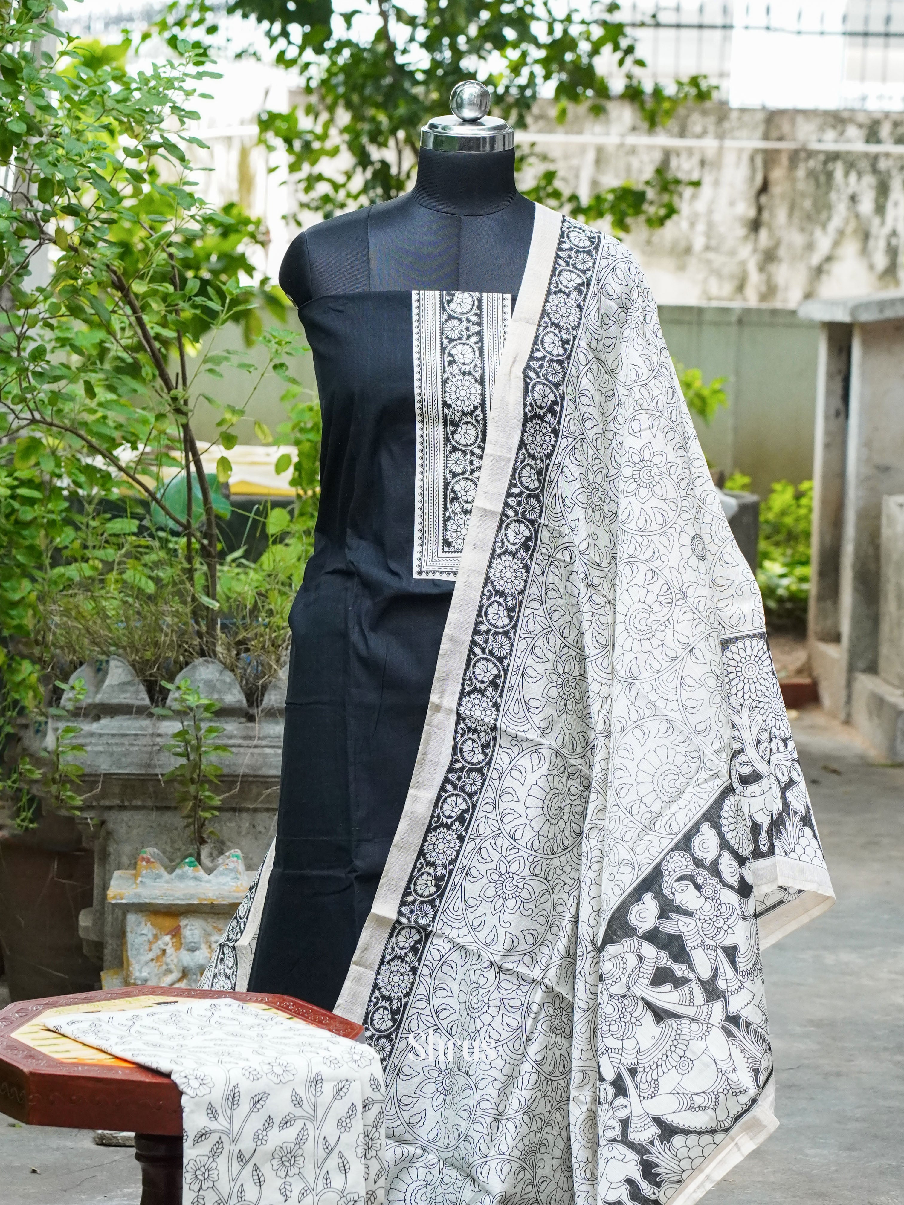 Black & White - Cotton salwar - Shop on ShrusEternity.com