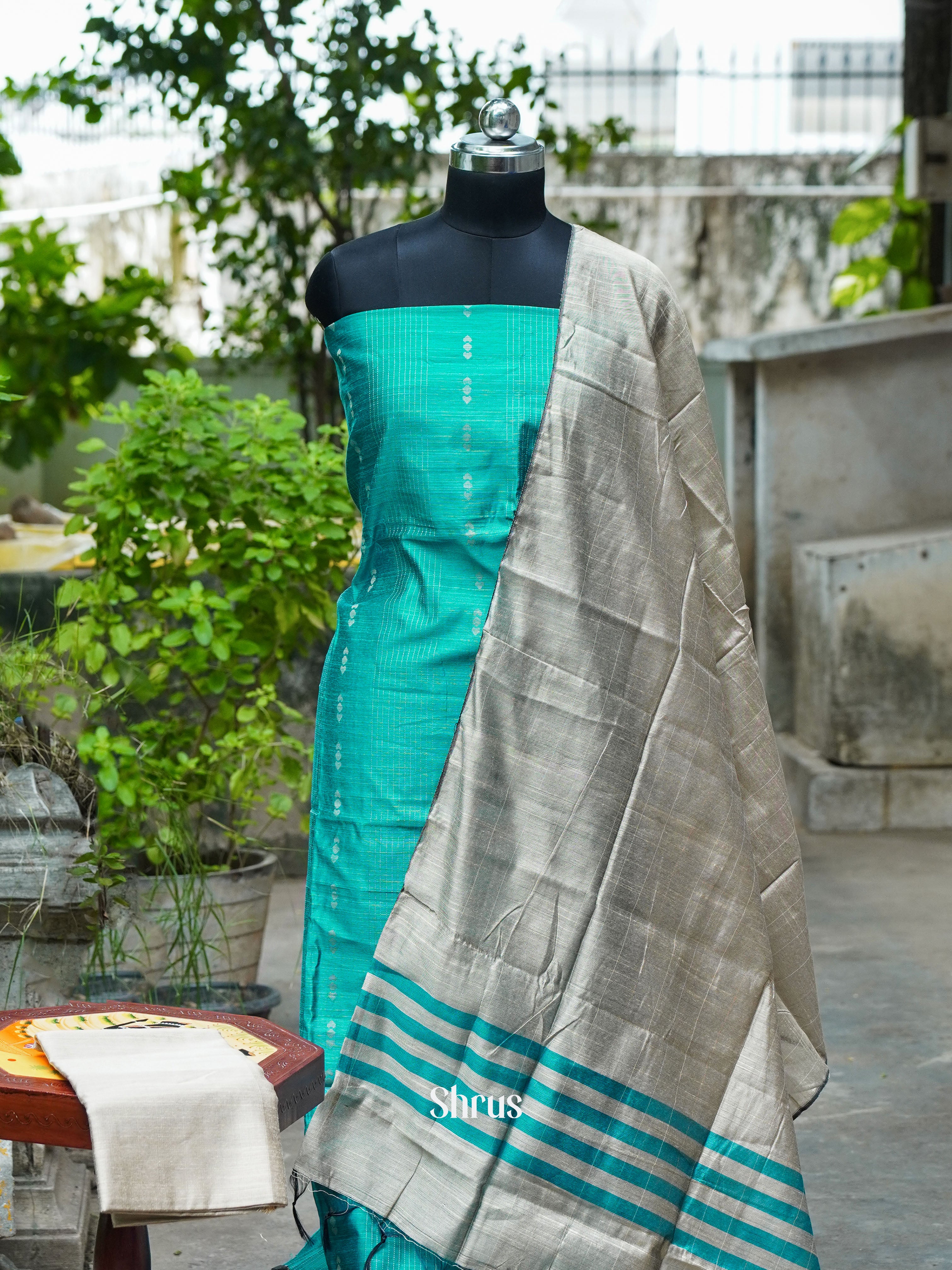 Green & Grey - Cotton salwar - Shop on ShrusEternity.com
