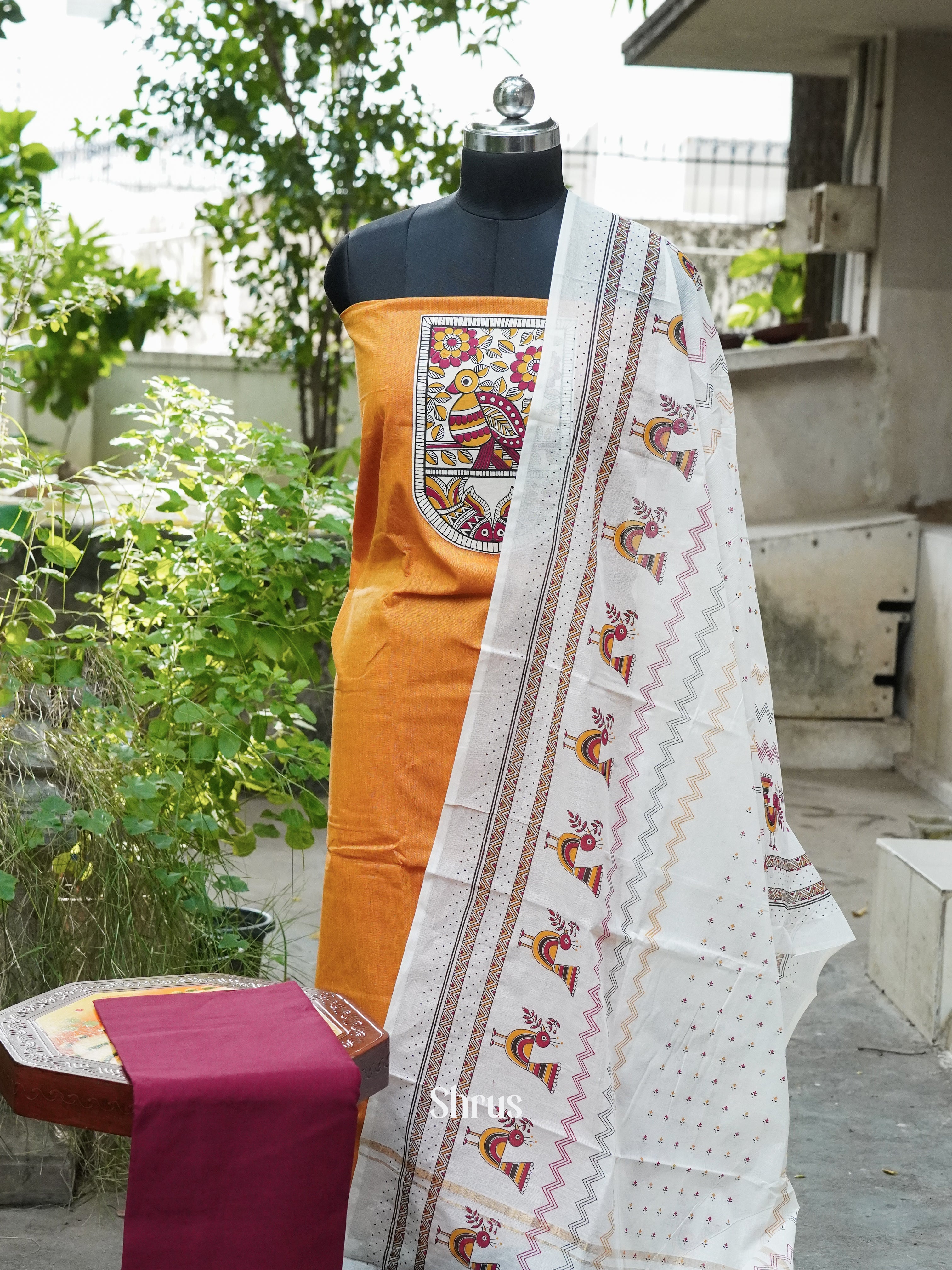 Mustard & Majenta - Cotton salwar - Shop on ShrusEternity.com