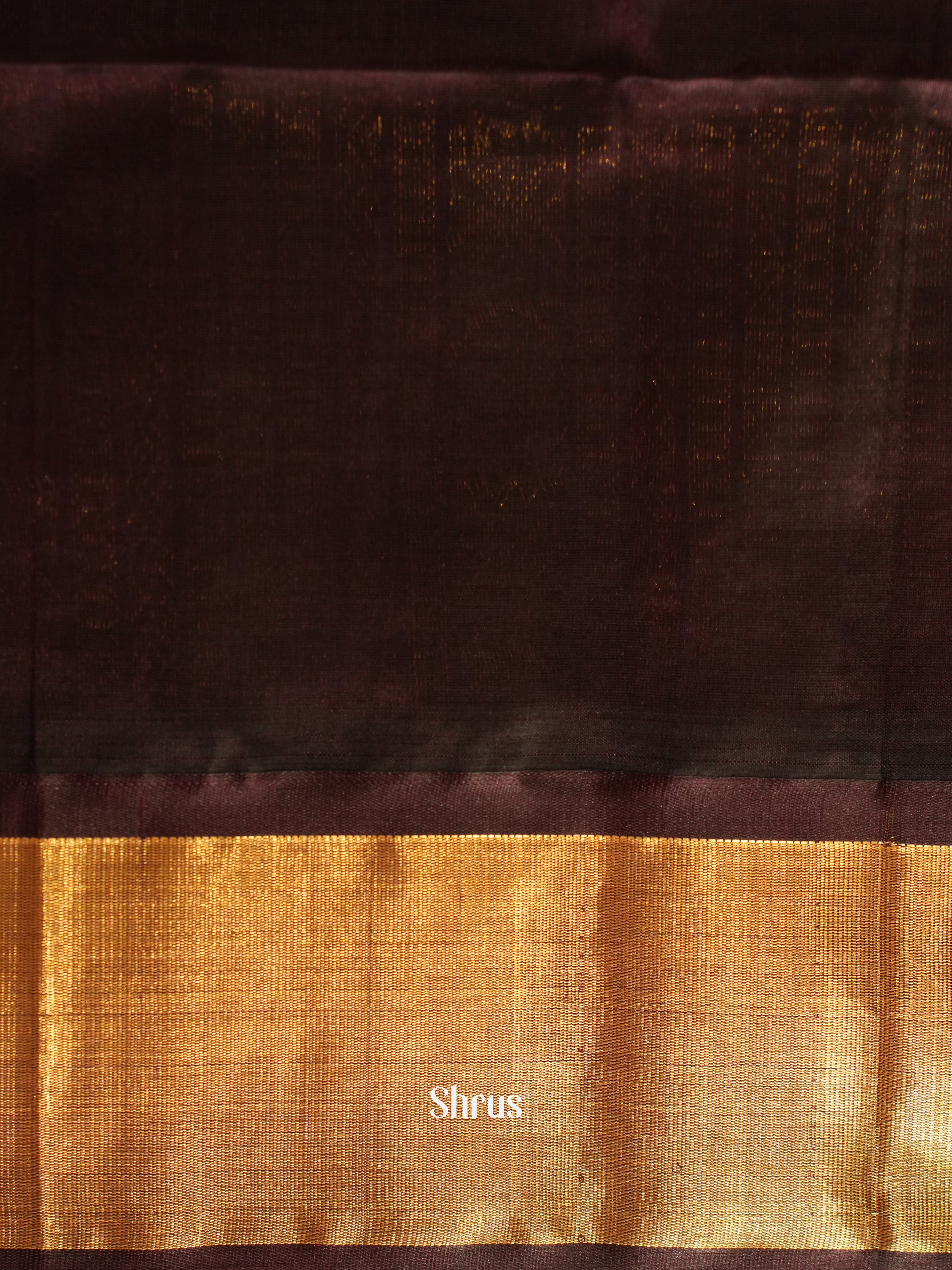 Red & Brown- Silk Cotton Saree - Shop on ShrusEternity.com