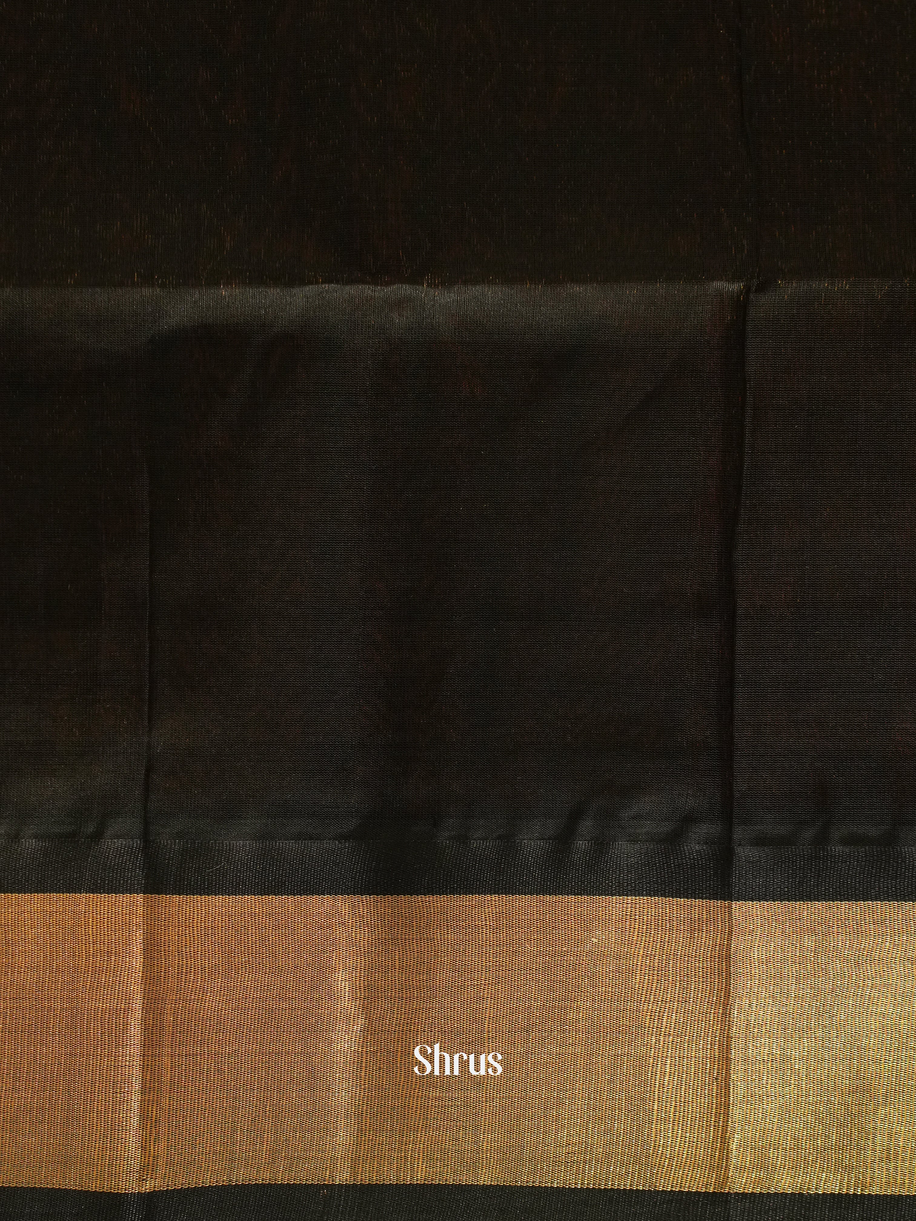 Yellow & Black - Silk Cotton Saree - Shop on ShrusEternity.com