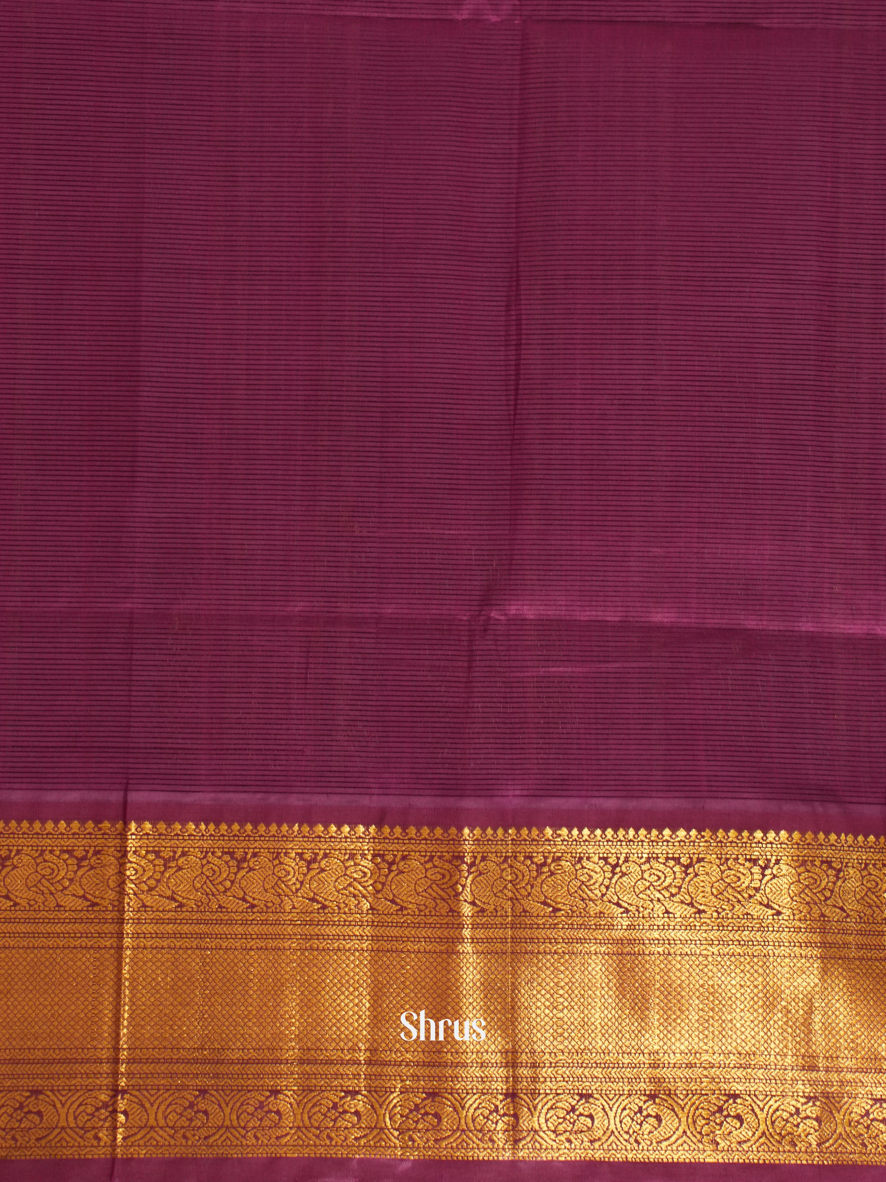 Green & Purple - Silk Cotton Saree - Shop on ShrusEternity.com