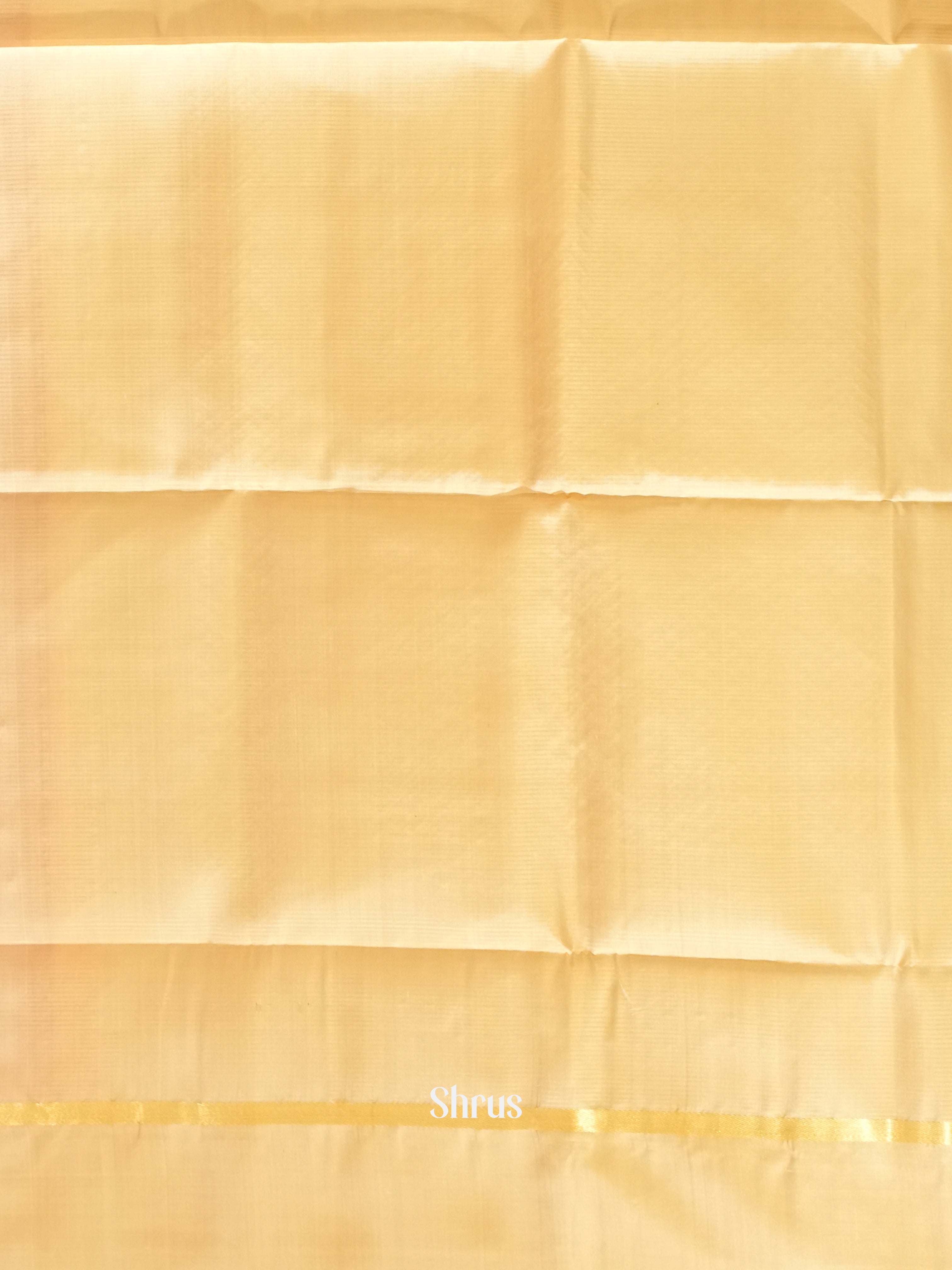 Orangish Pink & Cream - Soft Silk Saree - Shop on ShrusEternity.com