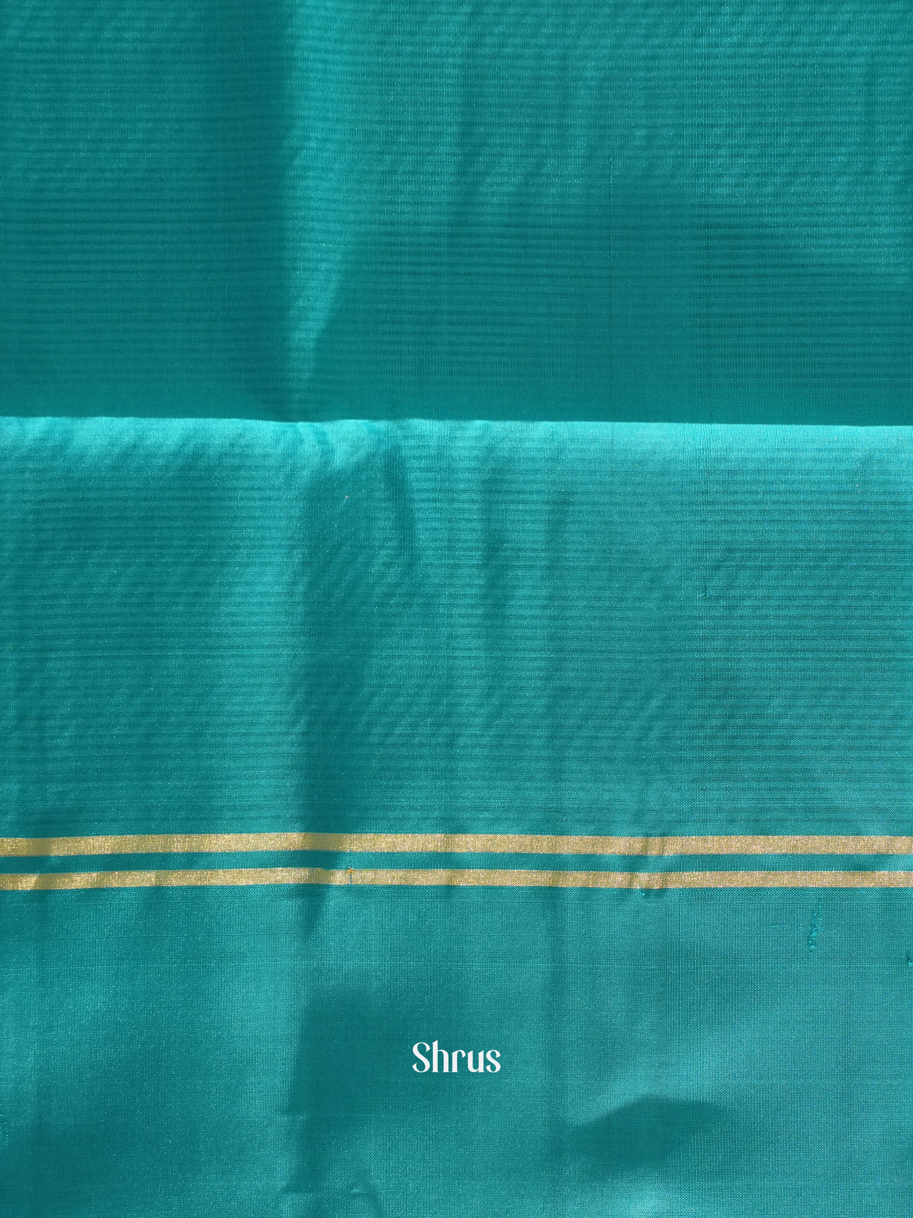 Lime Green & Blue - Soft Silk Saree - Shop on ShrusEternity.com