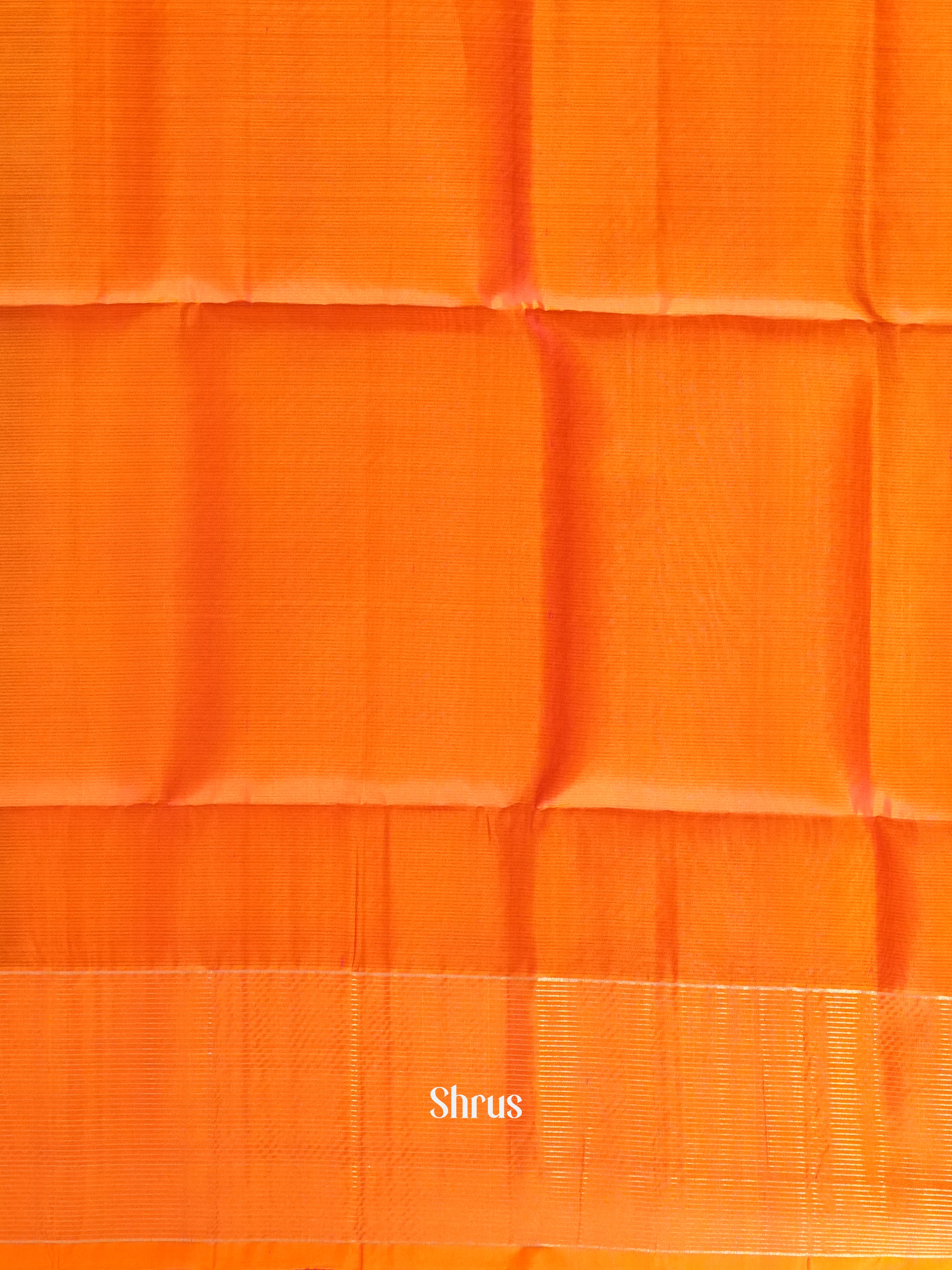 Green & Orange - Soft Silk Saree - Shop on ShrusEternity.com