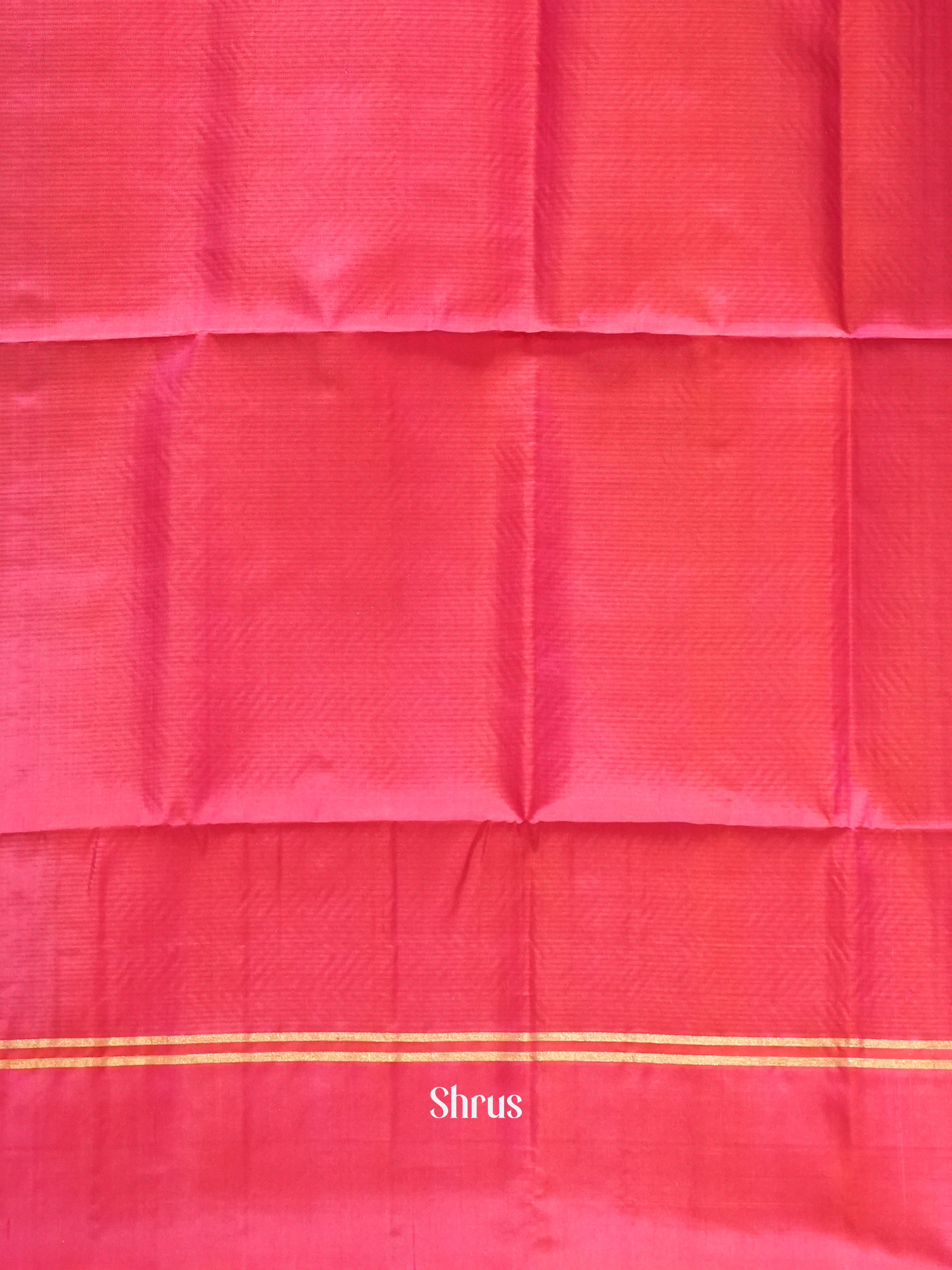 Blue & Reddish Pink - Soft Silk Saree - Shop on ShrusEternity.com