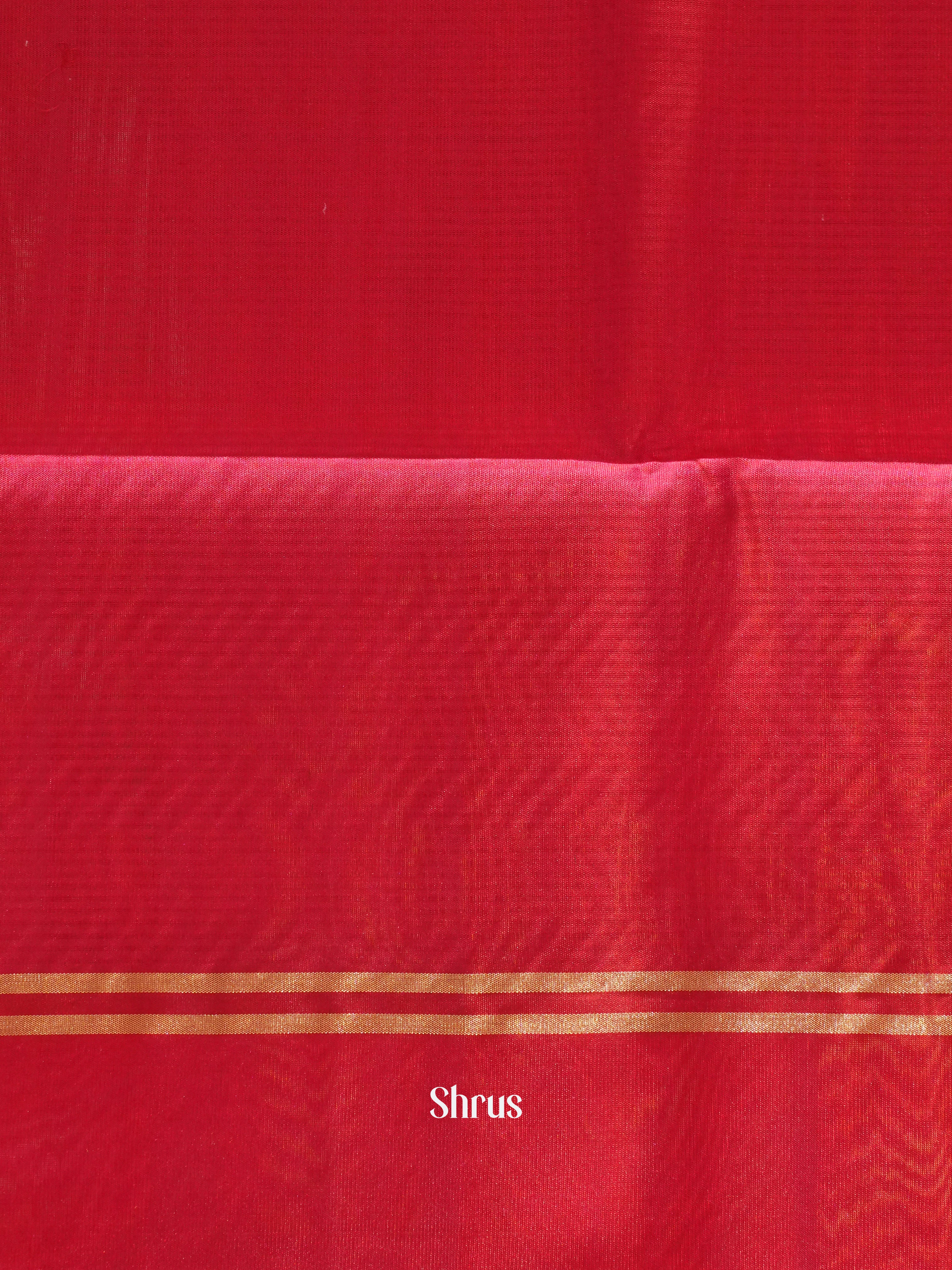 Green & Red - Soft Silk Saree - Shop on ShrusEternity.com